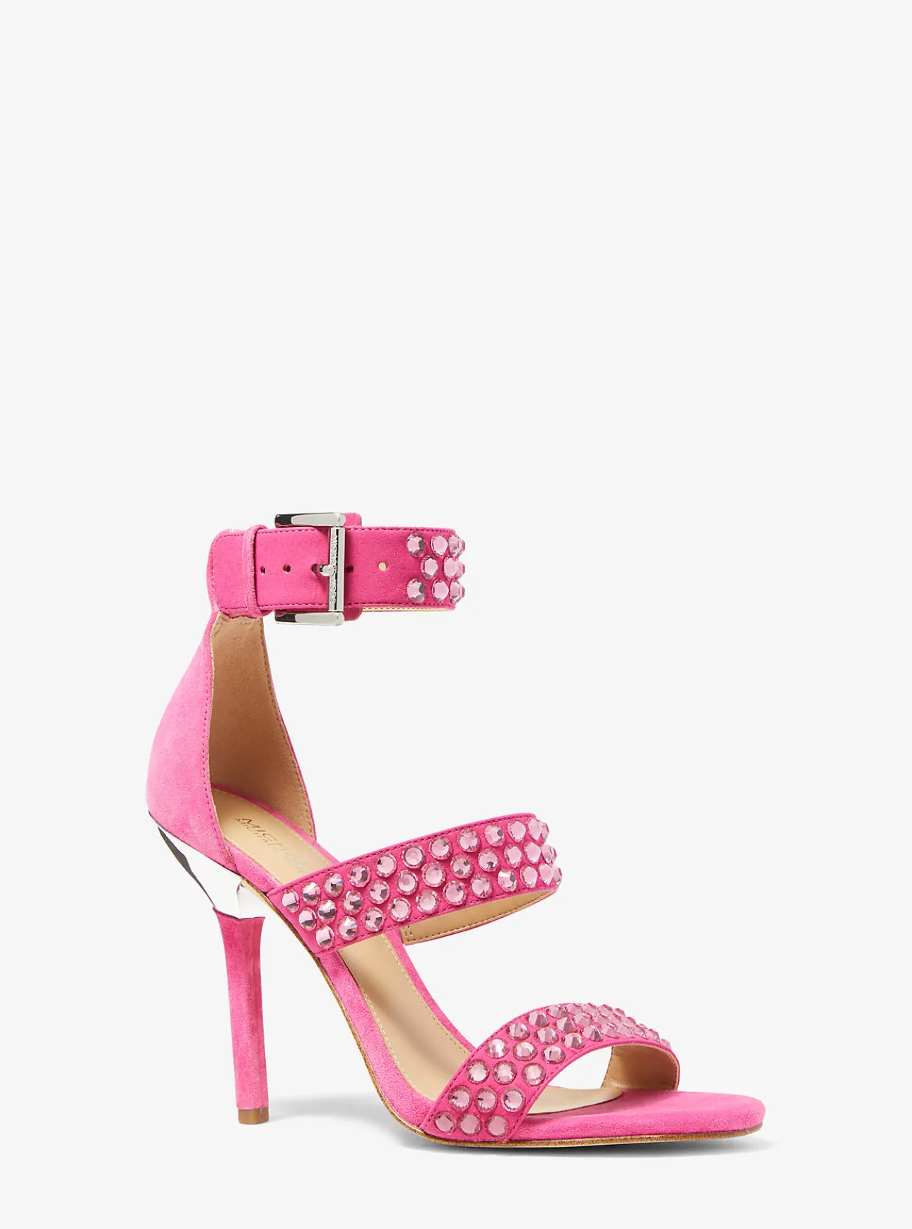 Amal Embellished Faux Suede Sandal