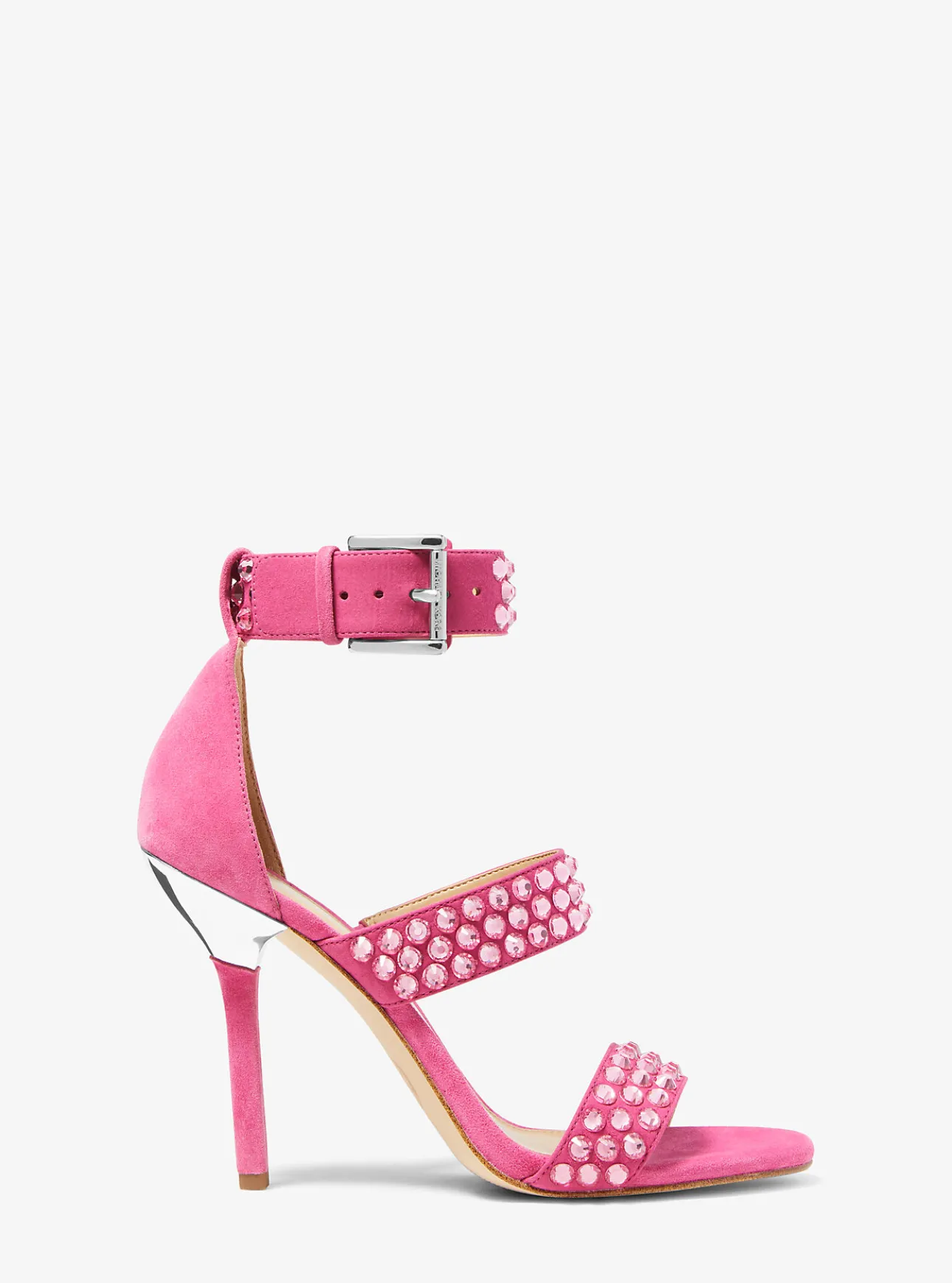 Amal Embellished Faux Suede Sandal