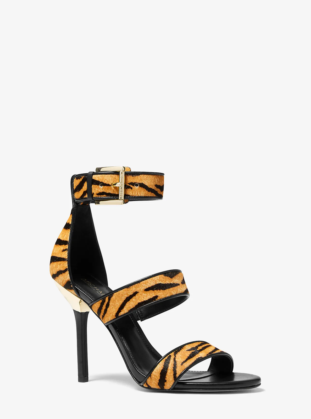 Amal Tiger Print Calf Hair Sandal