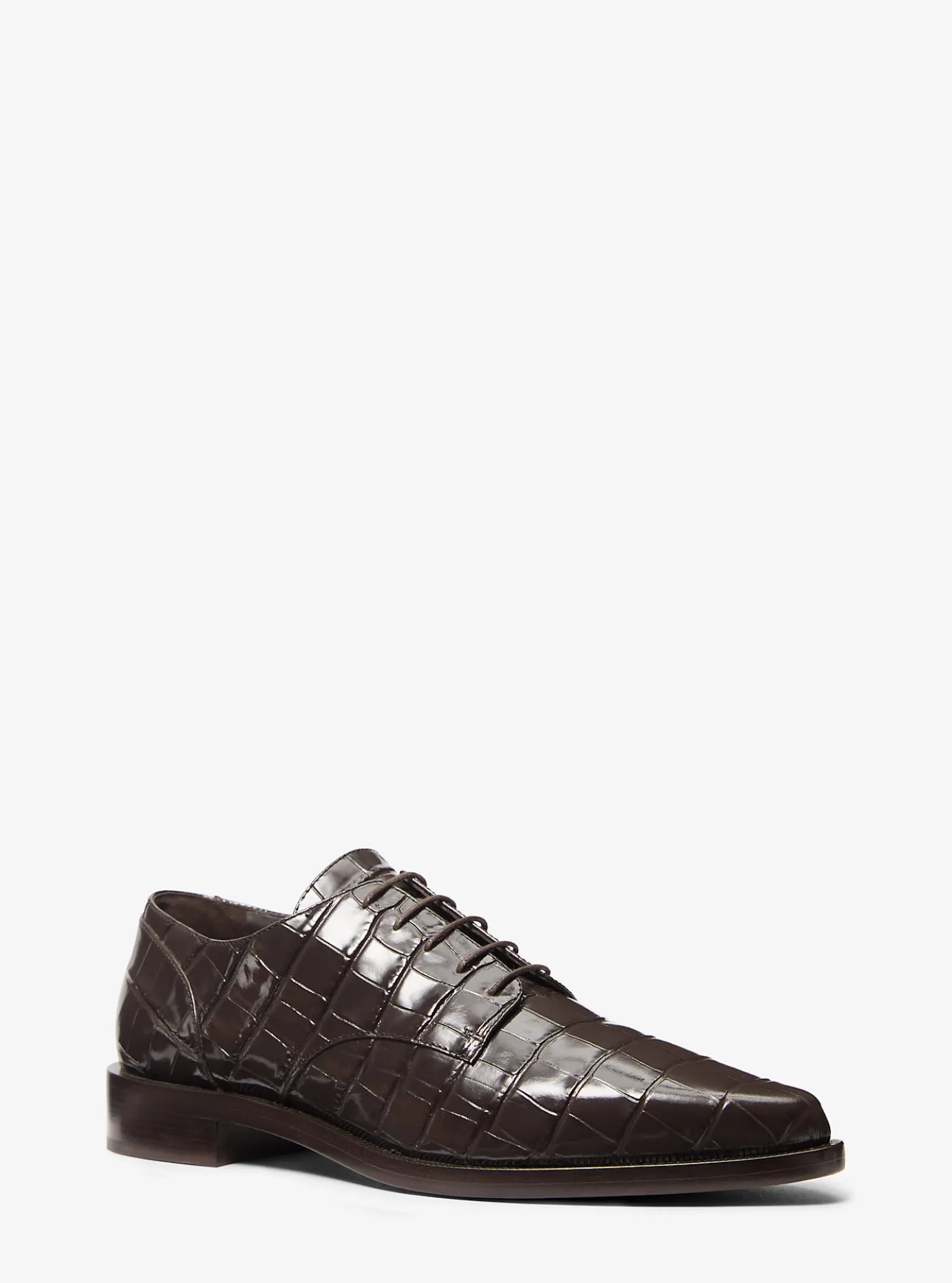 Annette Crocodile Embossed Patent Leather Oxford