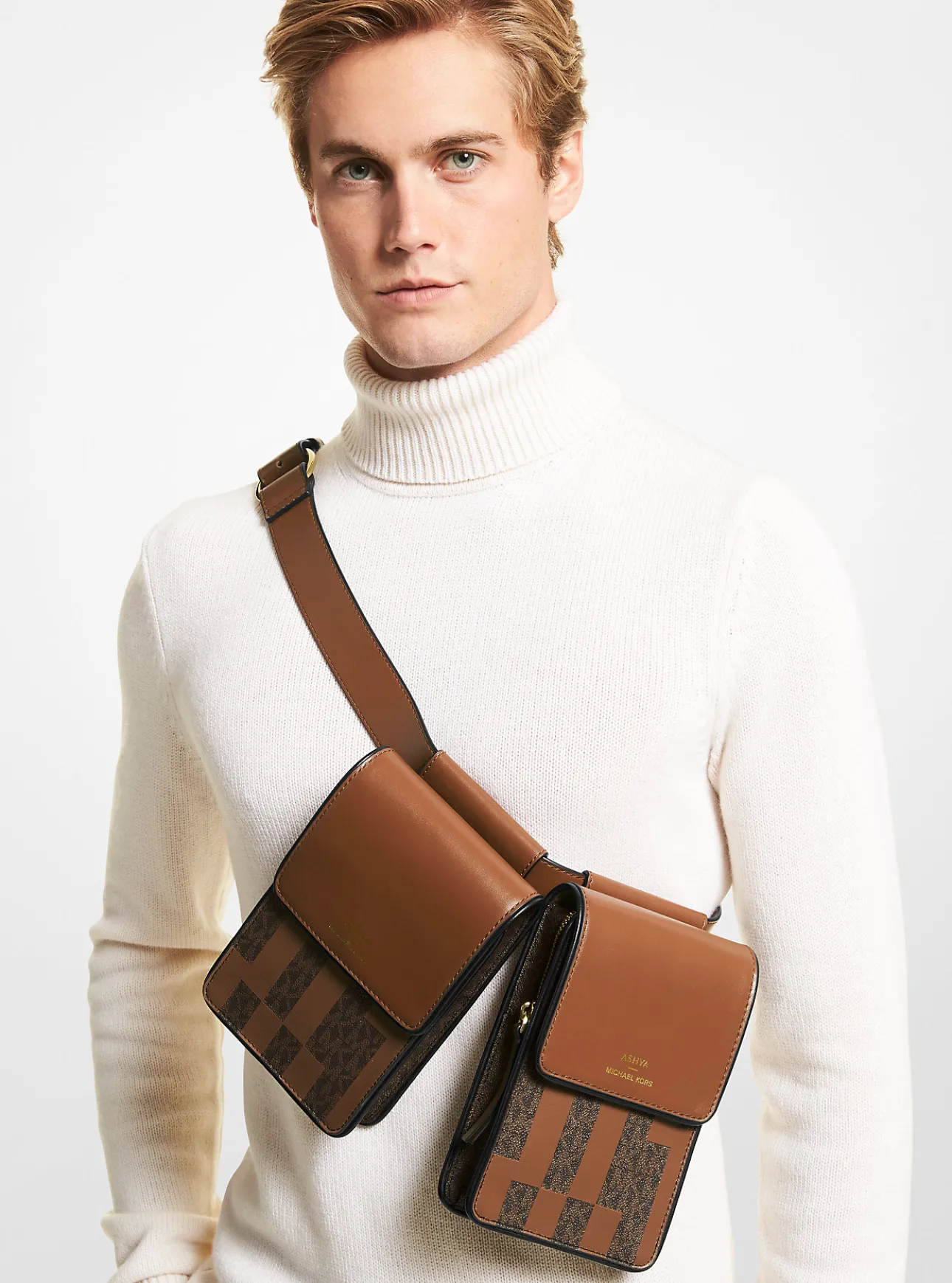 ASHYA X MICHAEL KORS Saga Signature And Leather Multi Bag