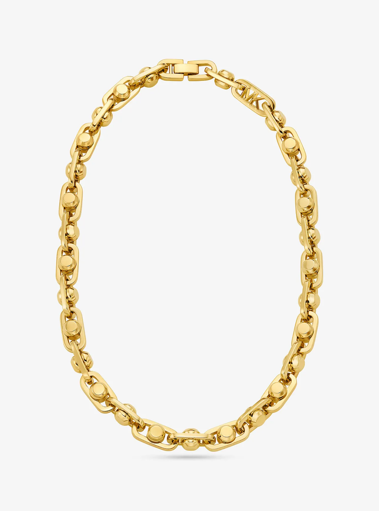 Astor Link Large Precious Metal-Plated Brass Necklace