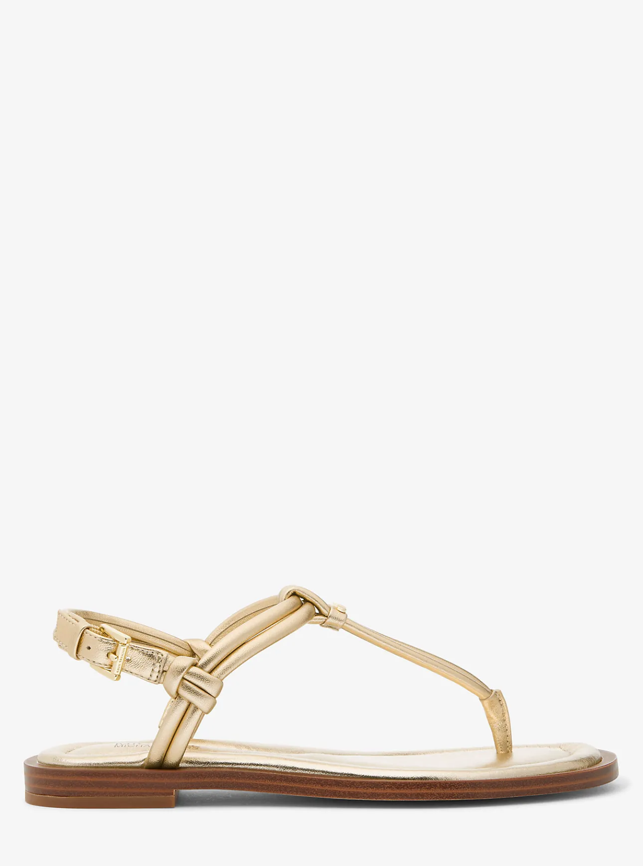 Astra Metallic Leather T-Strap Sandal