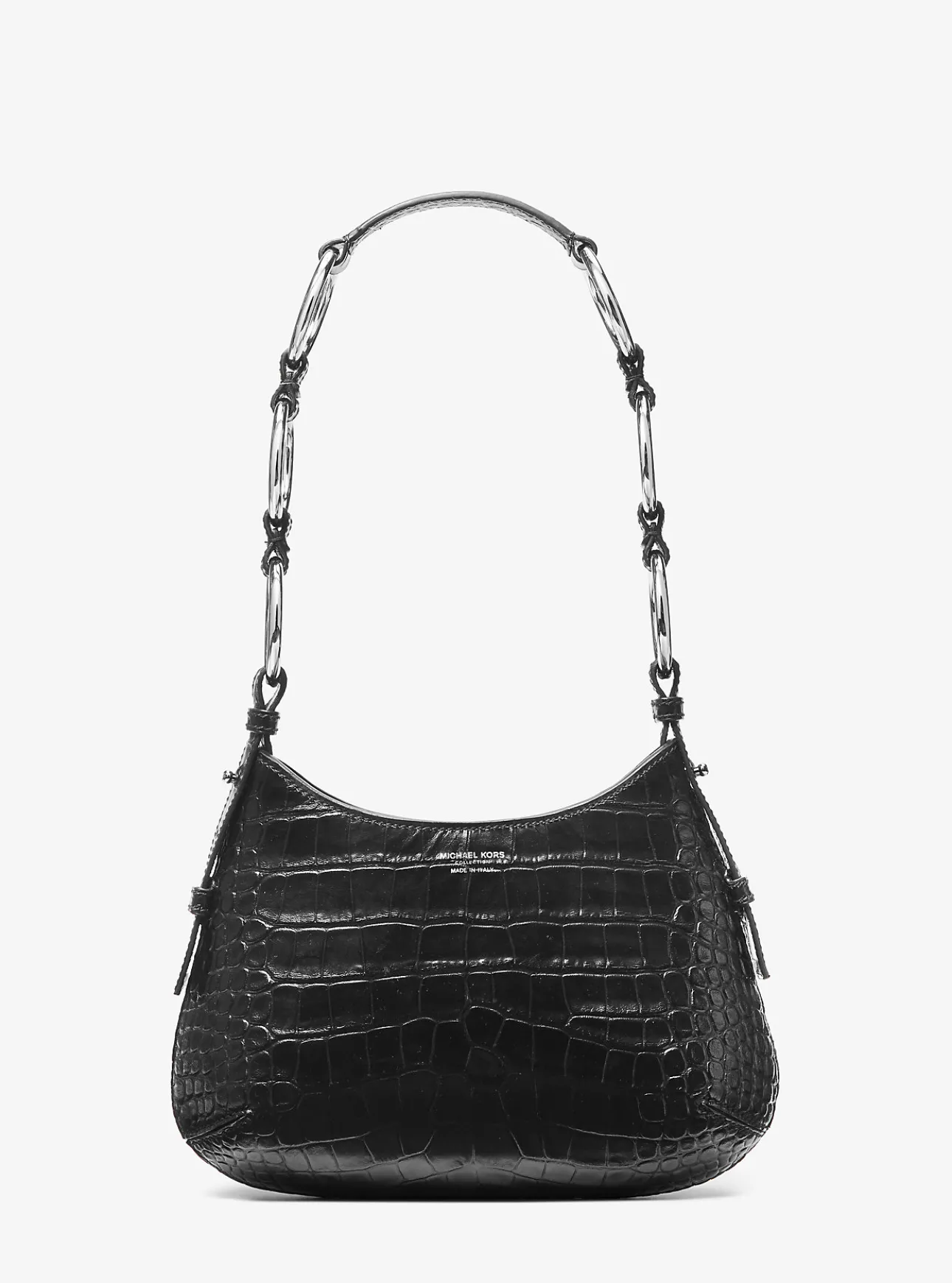 Bardot Mini Crocodile Embossed Leather Hobo Shoulder Bag