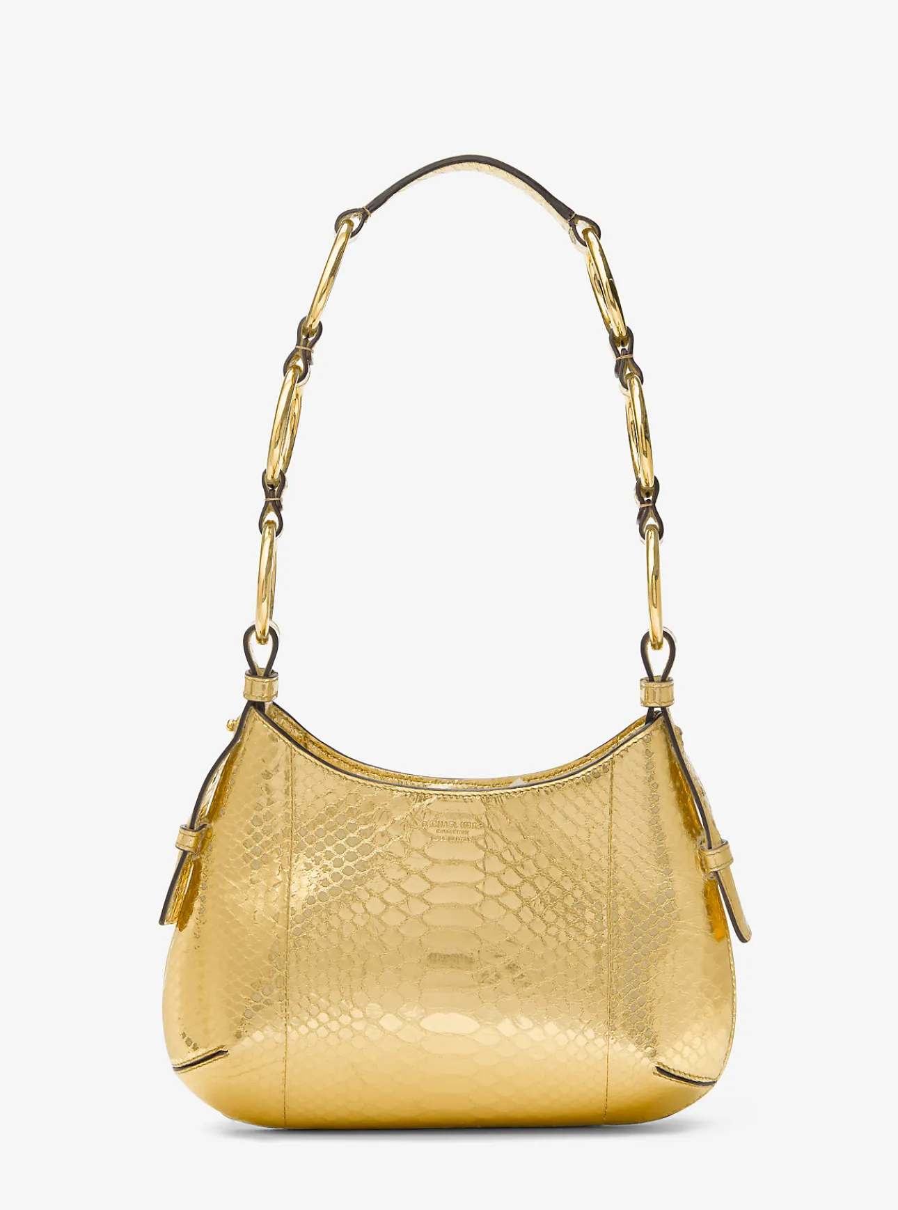 Bardot Mini Metallic Python Embossed Leather Hobo Shoulder Bag