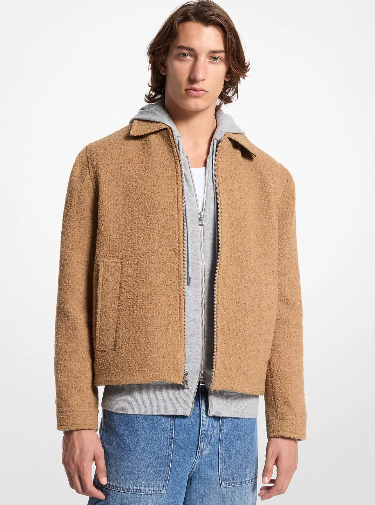 Bouclé Shirt Jacket