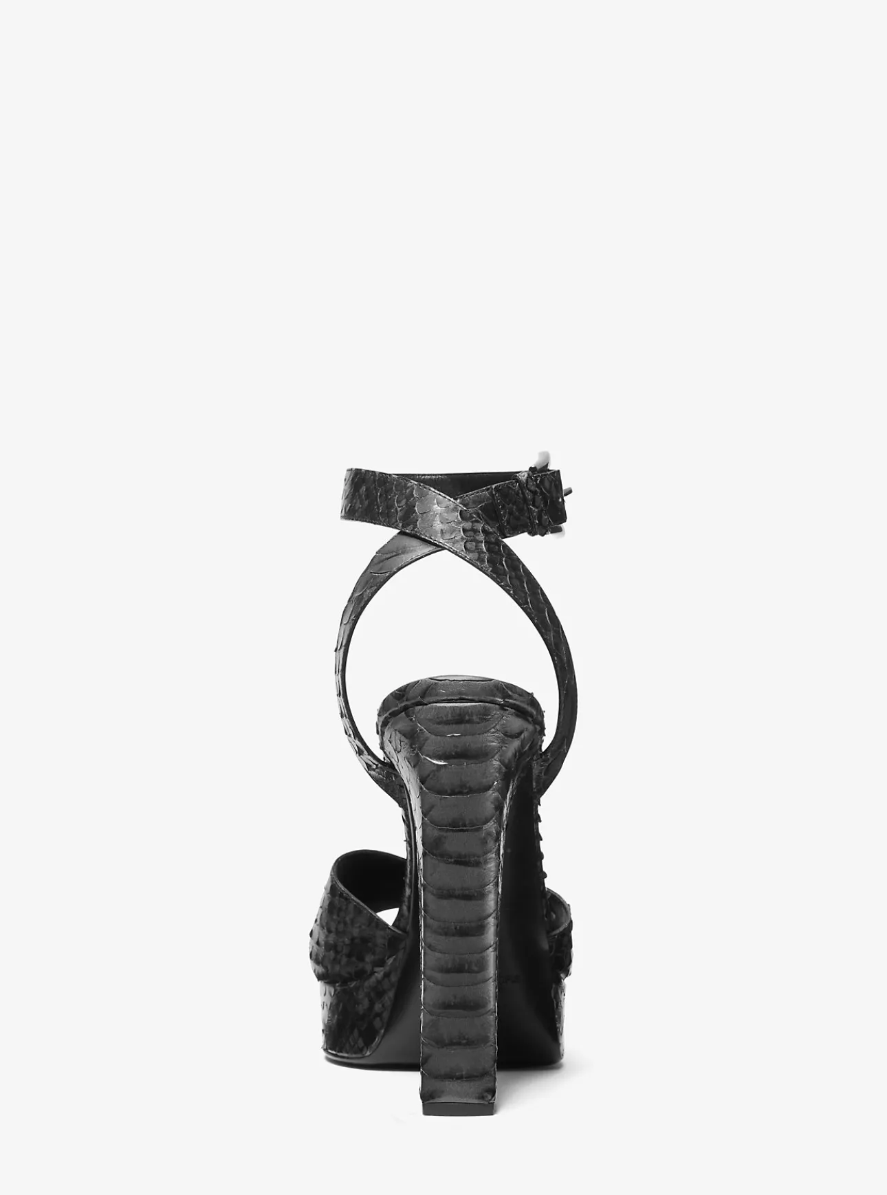 Cannon Python Embossed Leather Platform Sandal