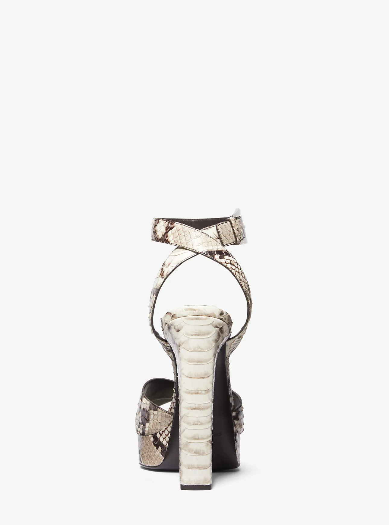 Cannon Python Embossed Leather Platform Sandal