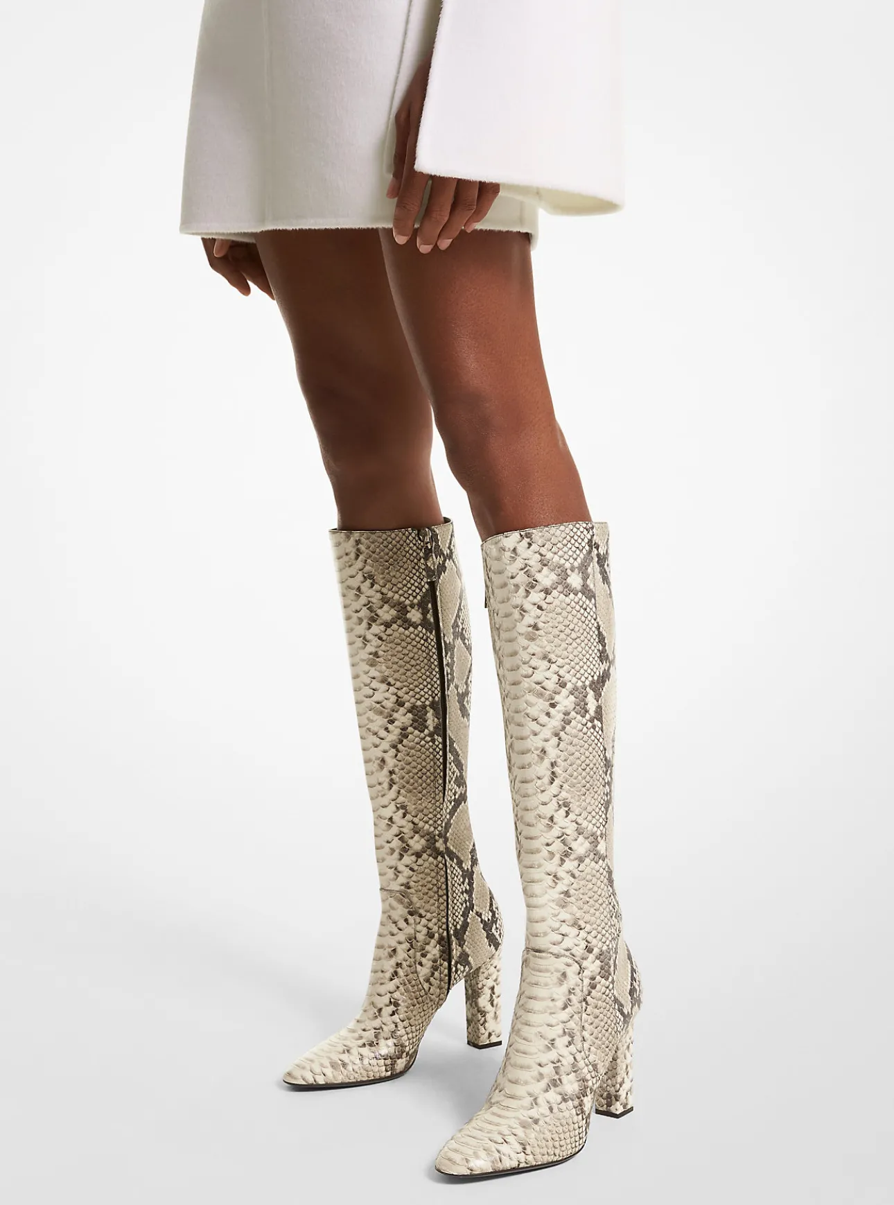 Carly Python Embossed Leather Boot