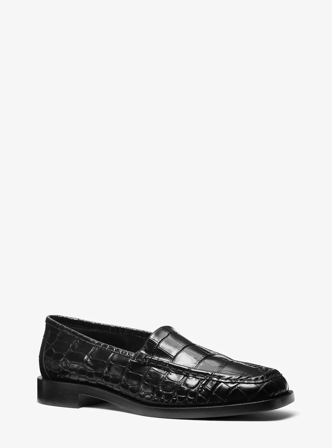 Carolyn Crocodile Embossed Leather Loafer