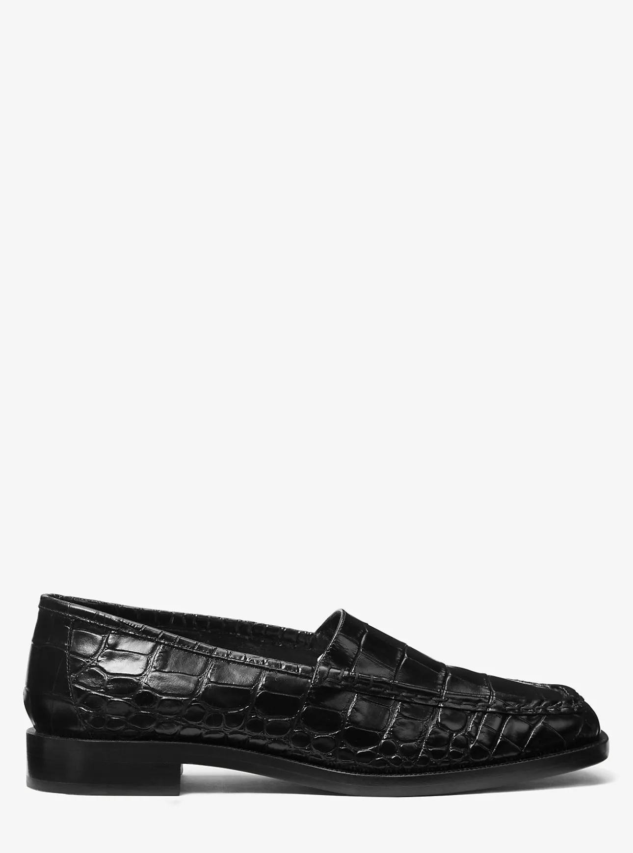 Carolyn Crocodile Embossed Leather Loafer