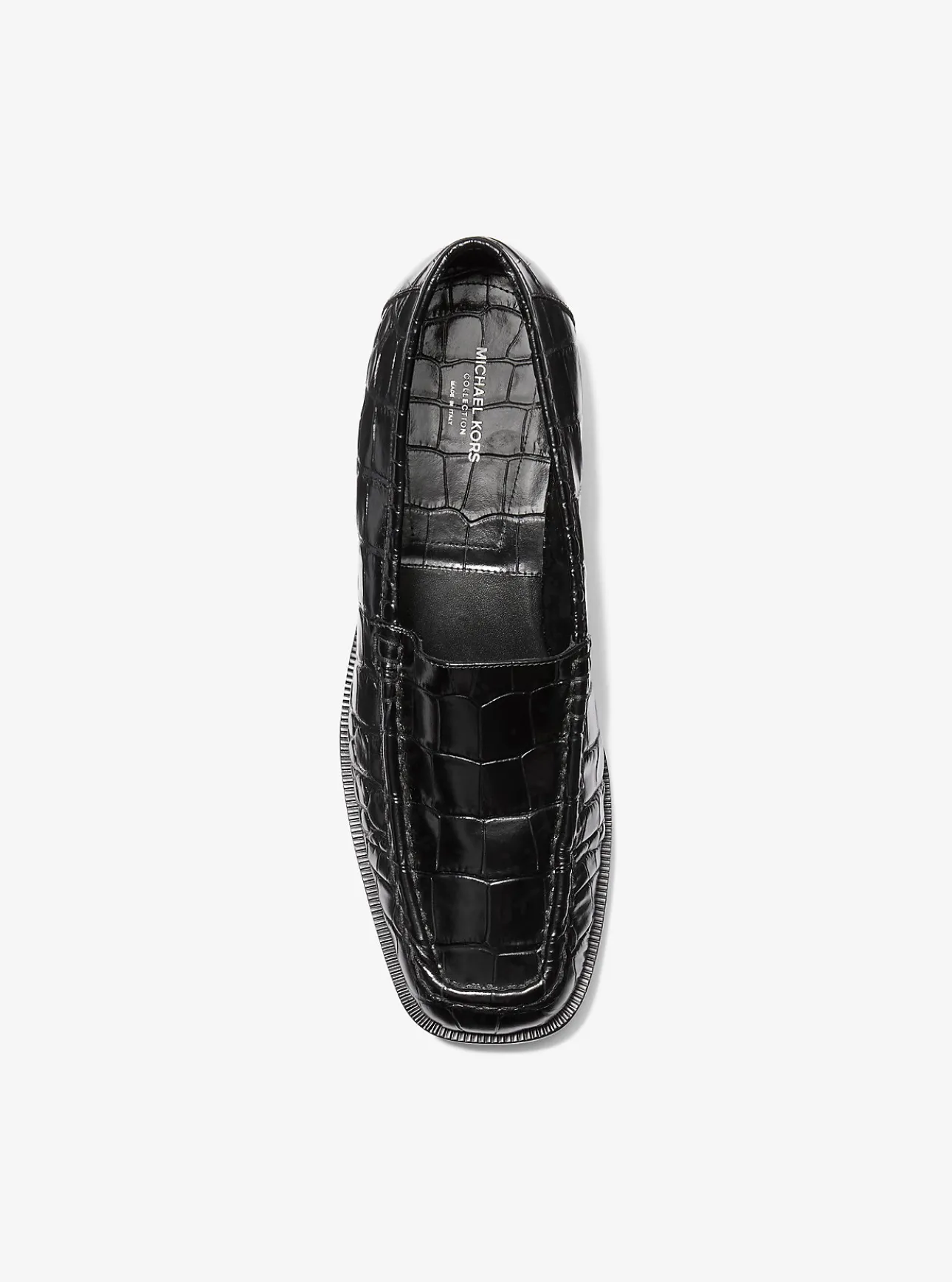 Carolyn Crocodile Embossed Leather Loafer
