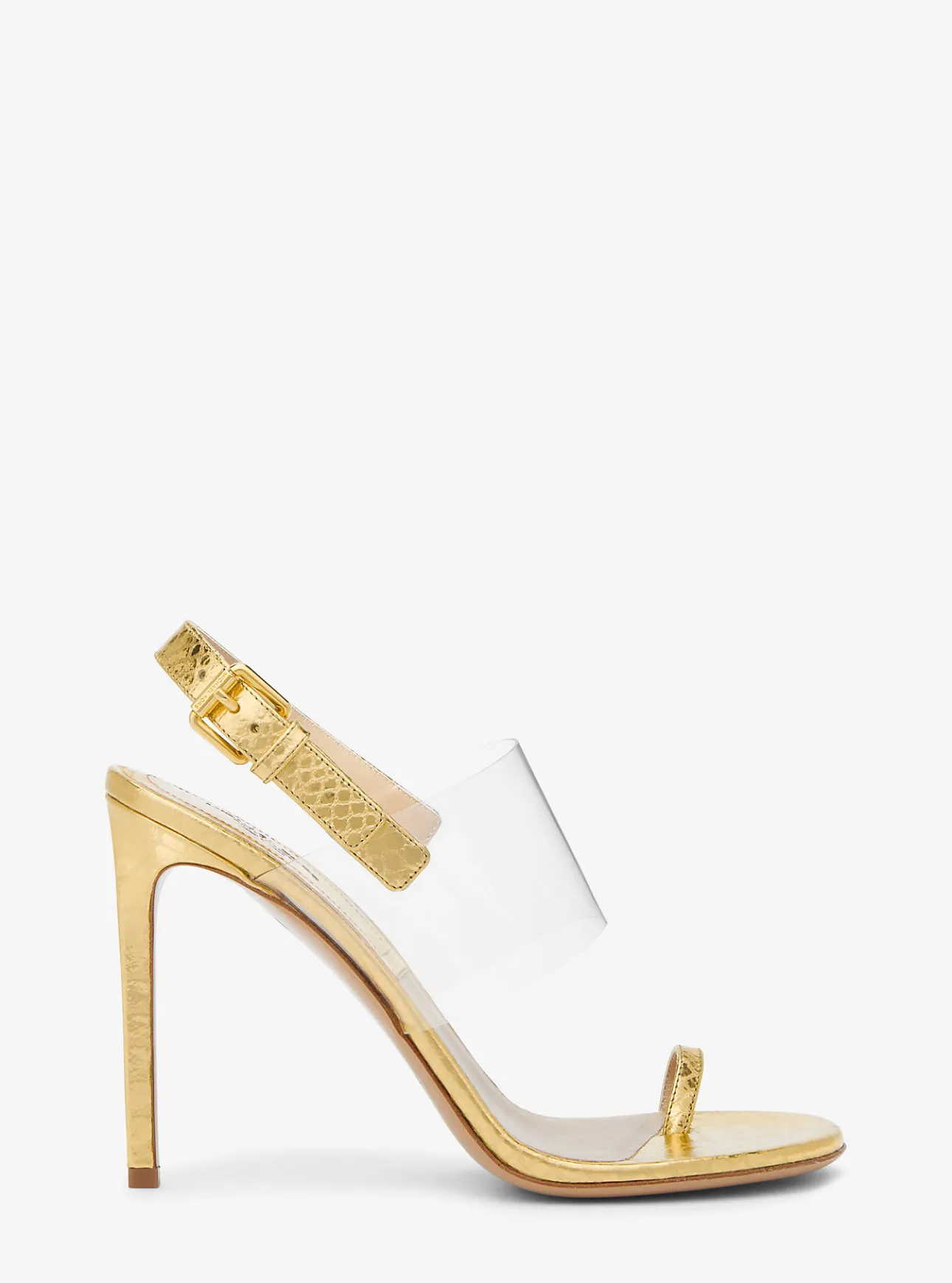 Catherine Metallic Python Embossed Leather Sandal