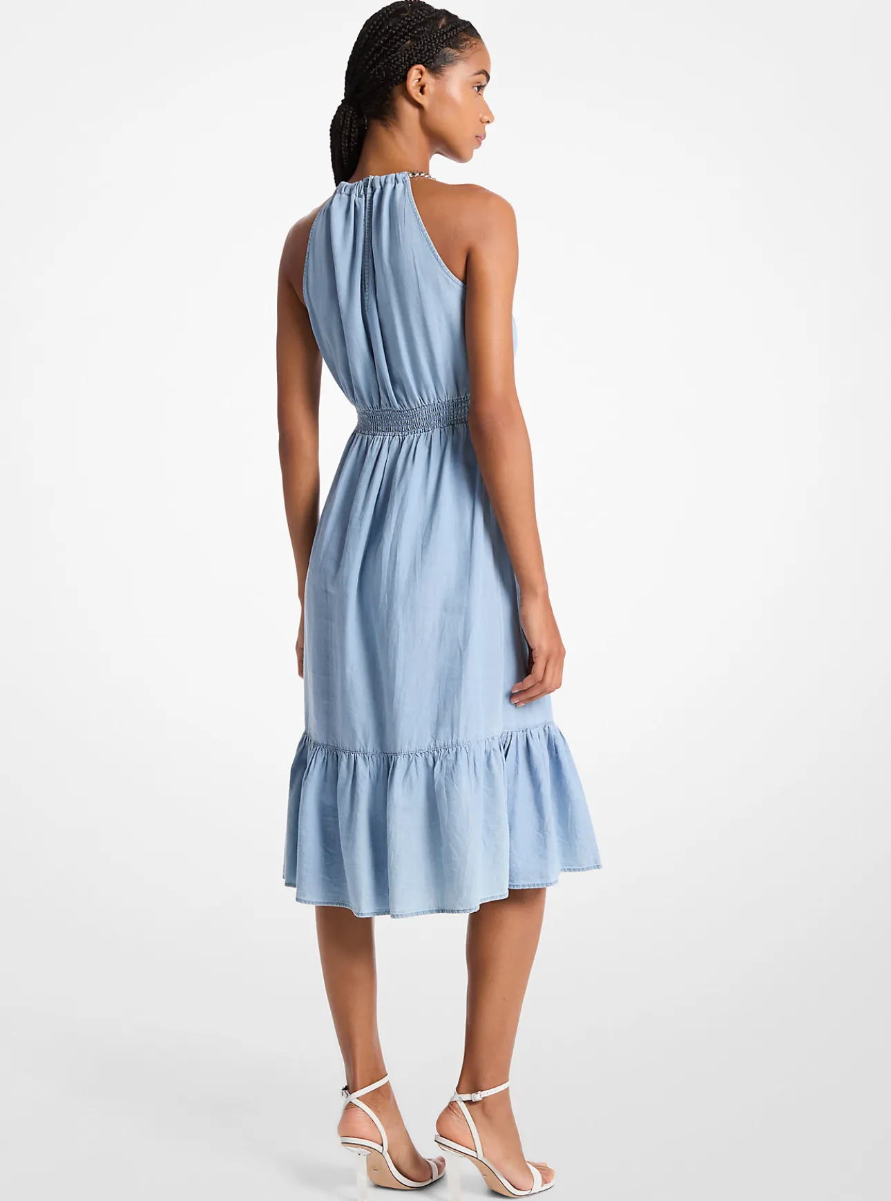 Chambray Halter Dress