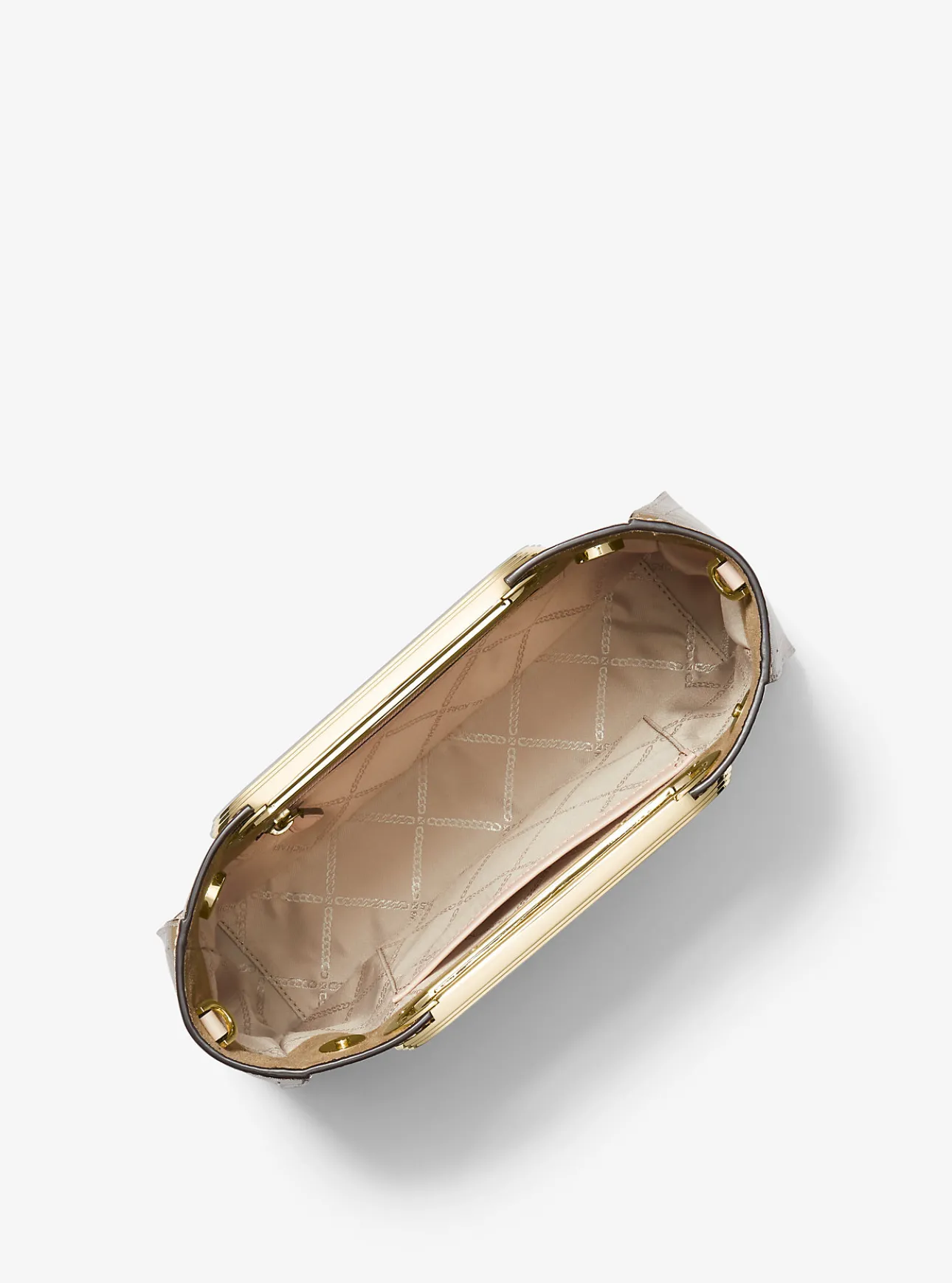 Chelsea Large Metallic Saffiano Leather Convertible Crossbody Bag