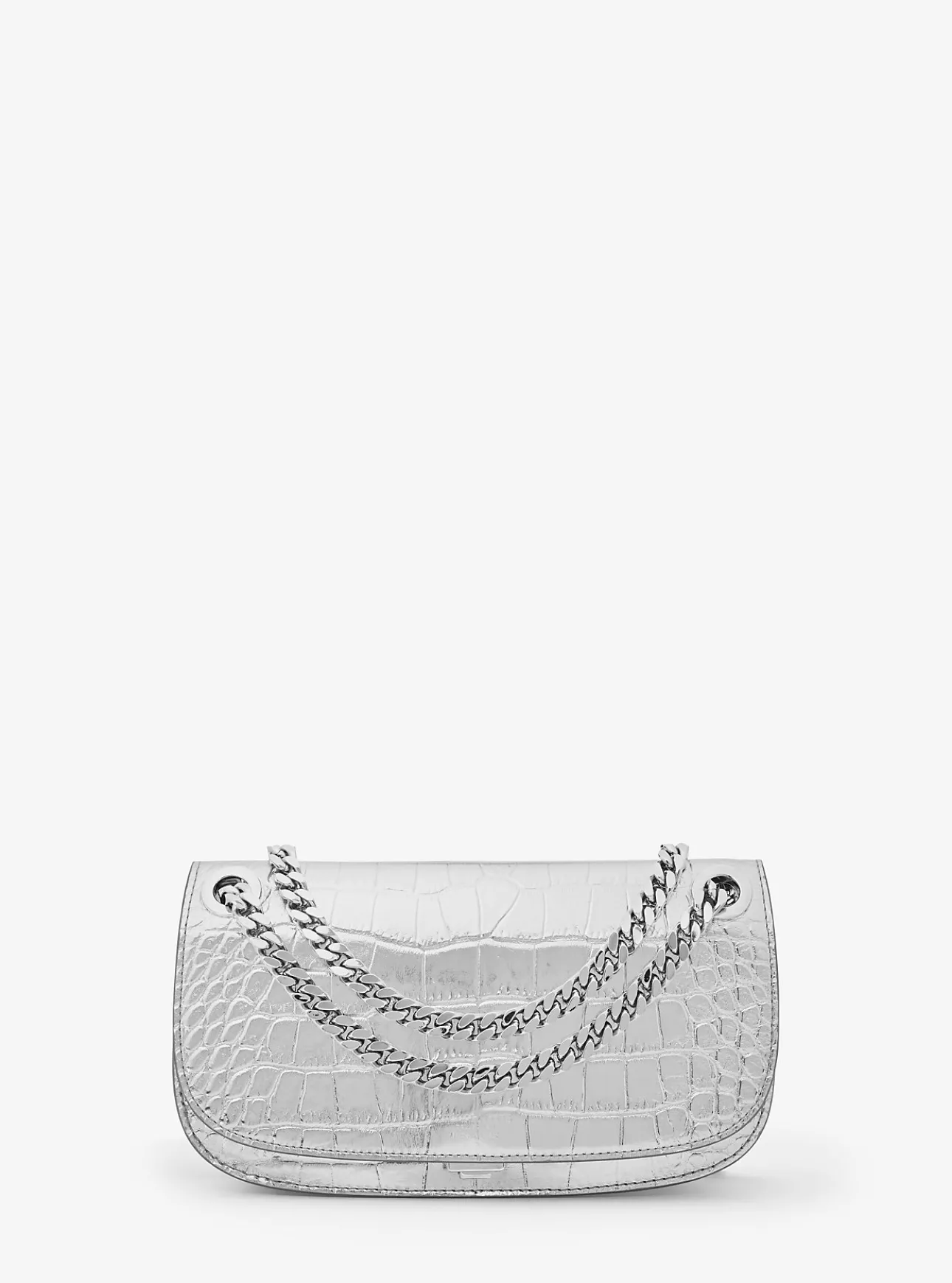 Christie Mini Crocodile Embossed Leather Envelope Bag
