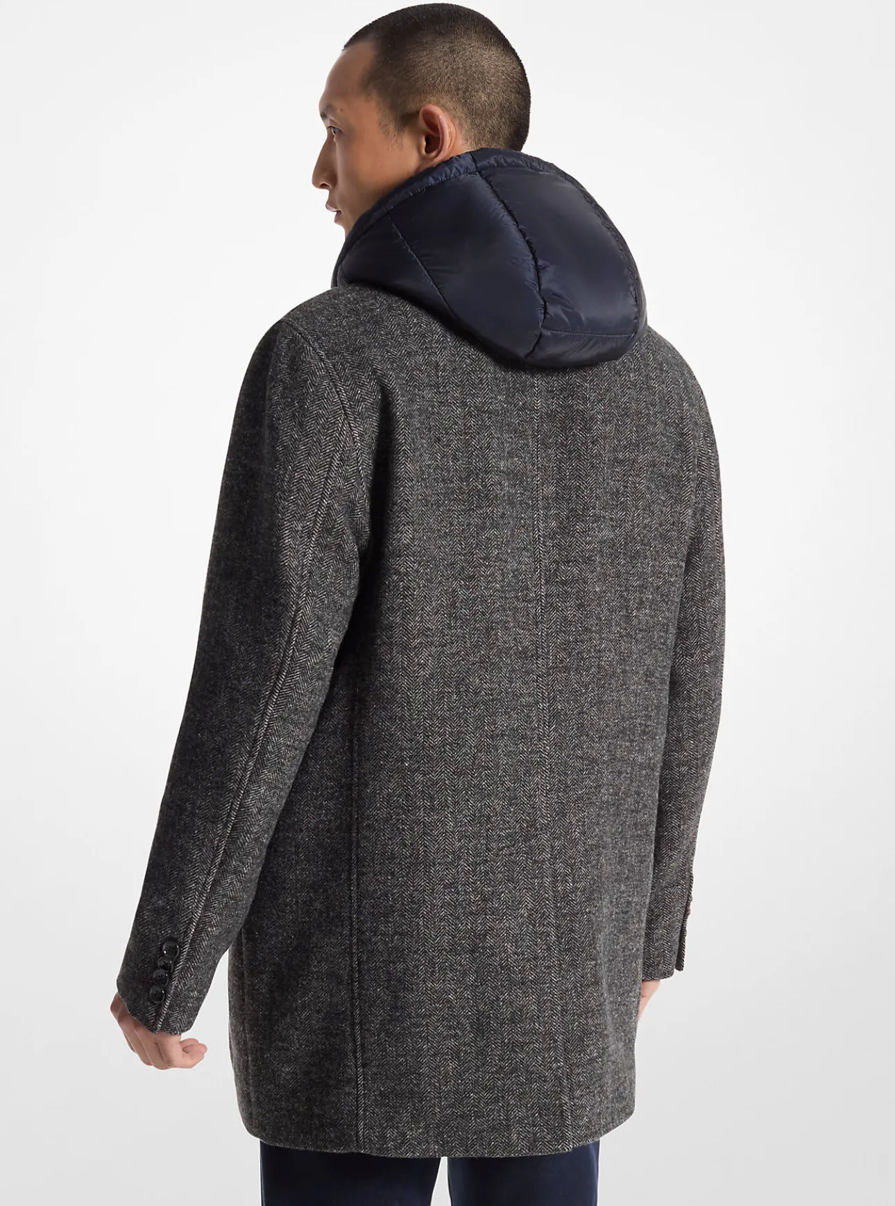 Coatbridge 2-in-1 Herringbone Wool Blend Coat