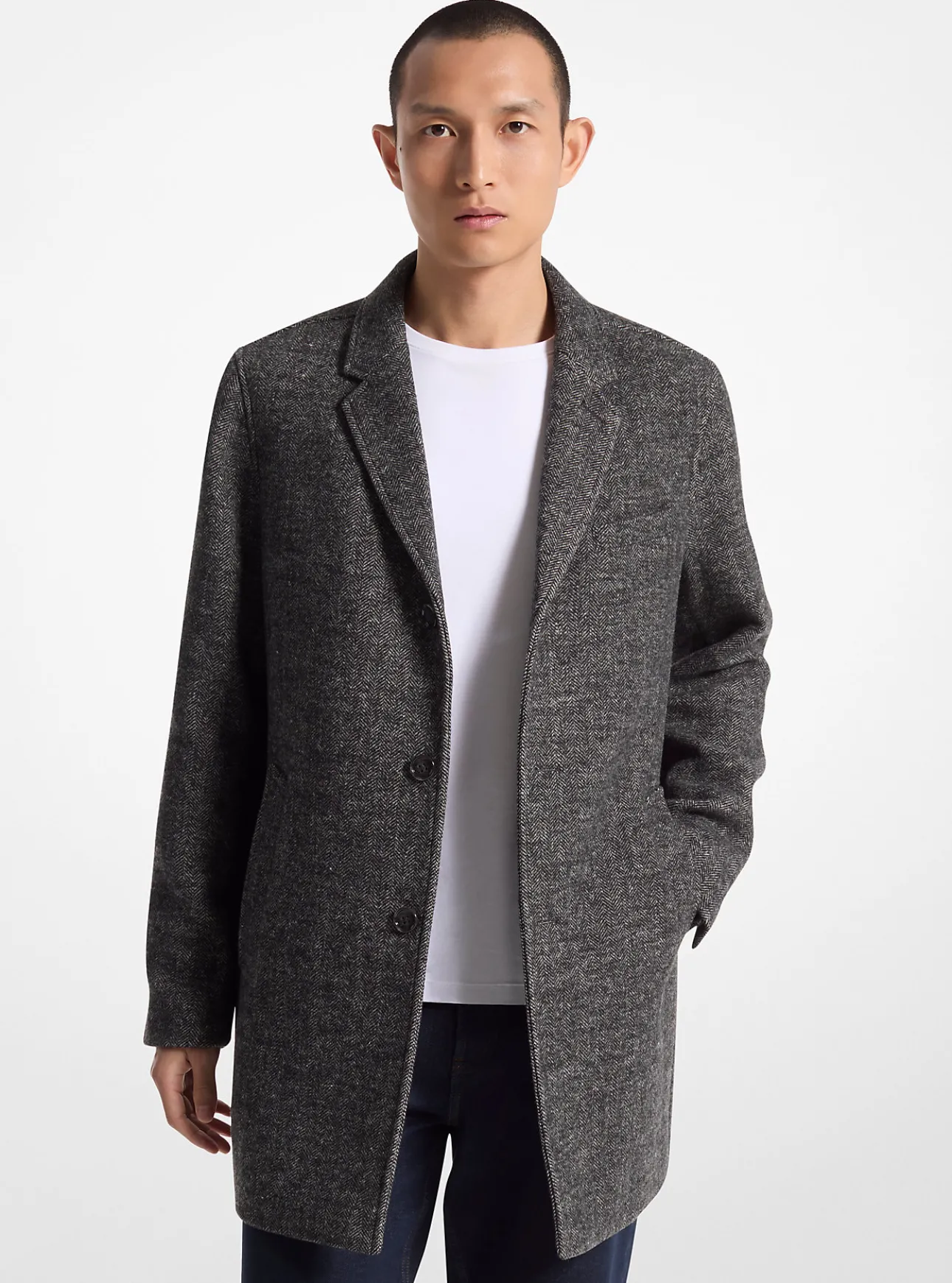 Coatbridge 2-in-1 Herringbone Wool Blend Coat