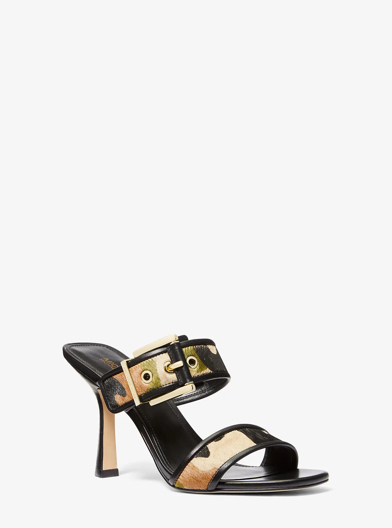 Colby Camouflage Print Calf Hair Sandal