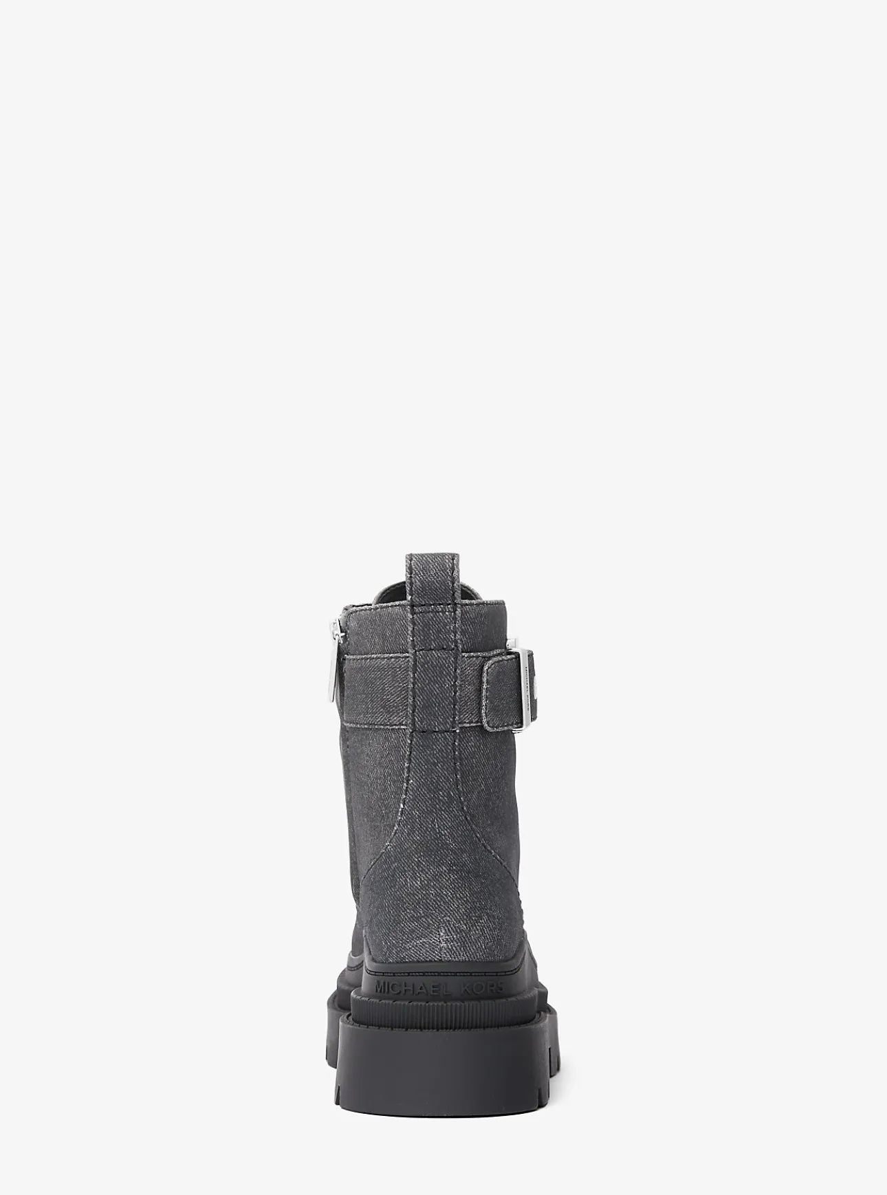 Colby Denim Print Leather Combat Boot