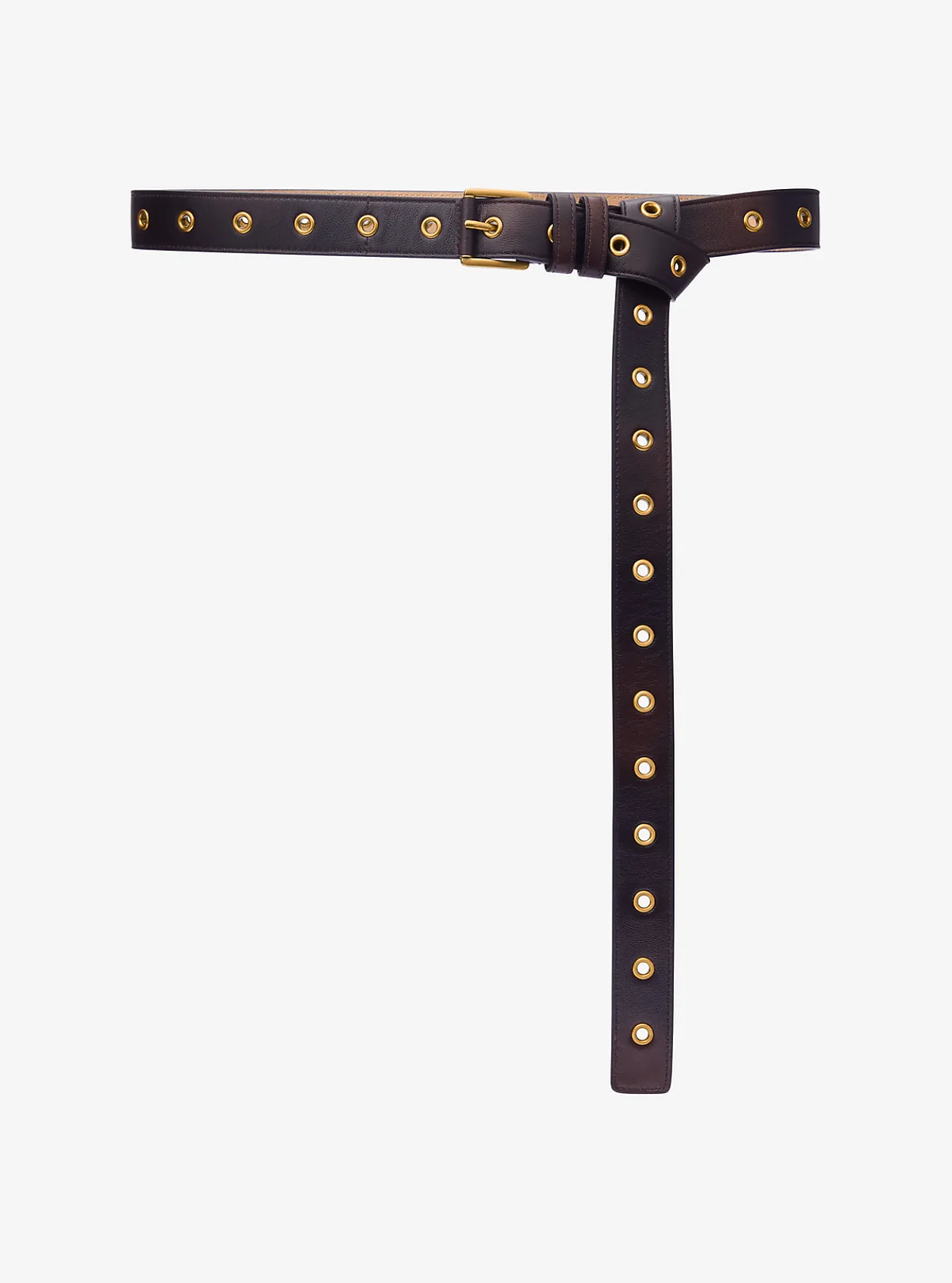 Colby Grommeted Burnished Leather Belt