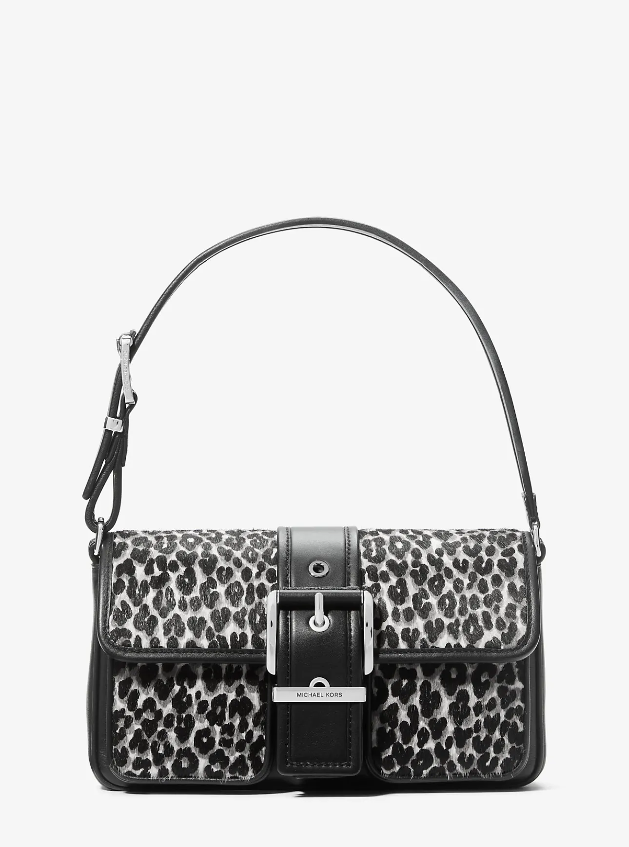 Colby Medium Leopard Print Calf Hair Shoulder Bag