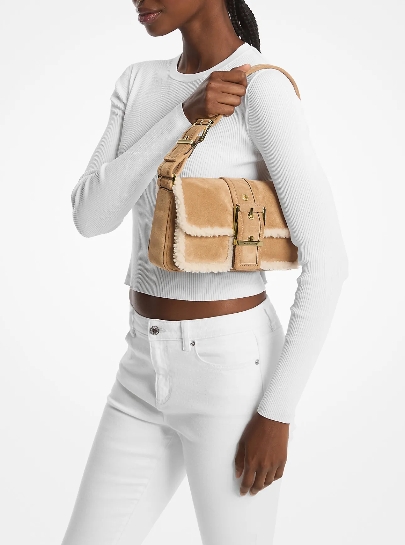 Colby Medium Suede Shoulder Bag