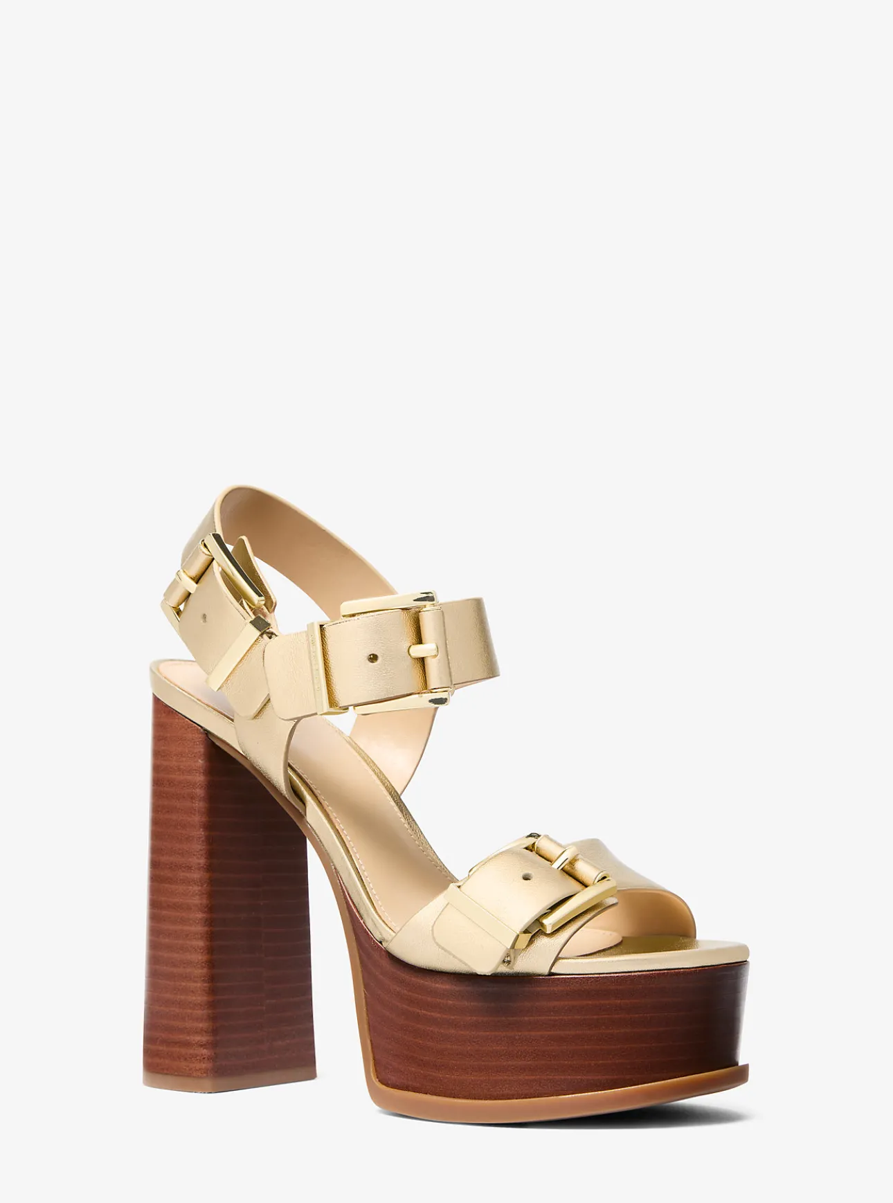Colby Metallic Leather Platform Sandal