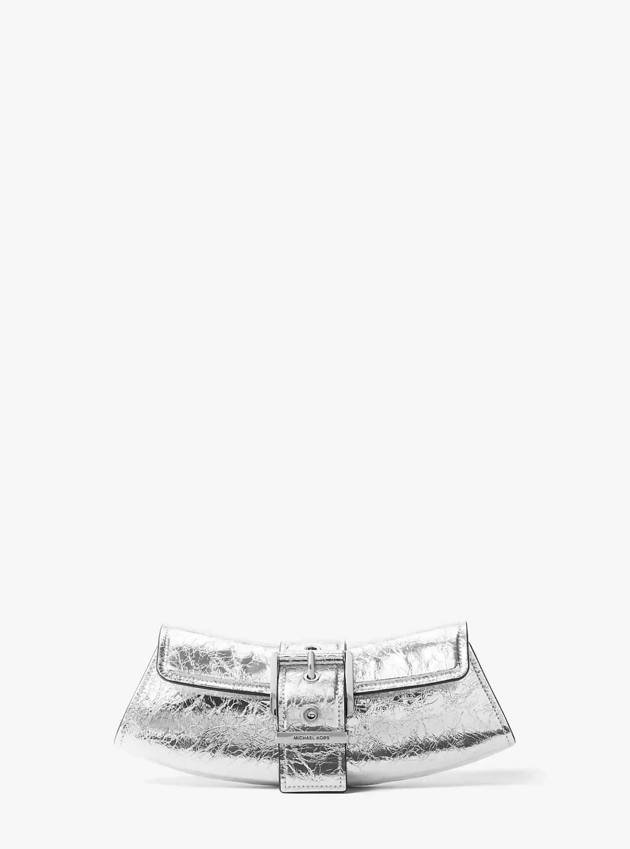Colby Small Crackled Metallic Leather Convertible Clutch