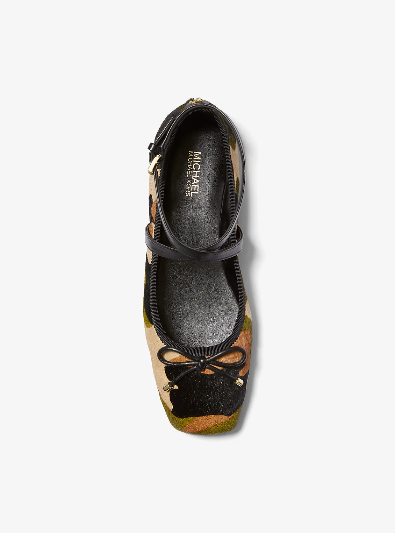 Collette Camouflage Print Calf Hair Ballet Flat
