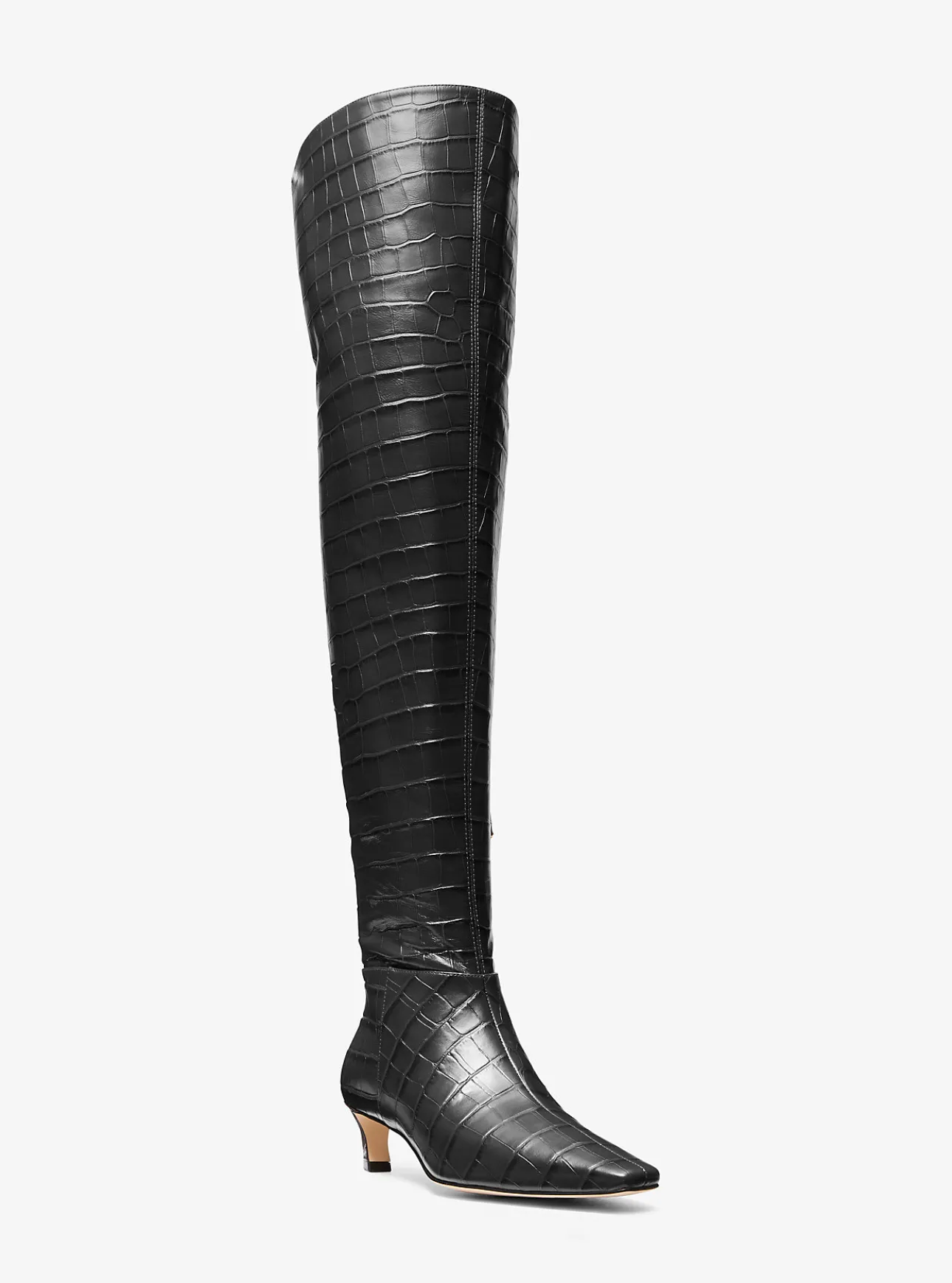 Cosmo Crocodile Embossed Leather Boot