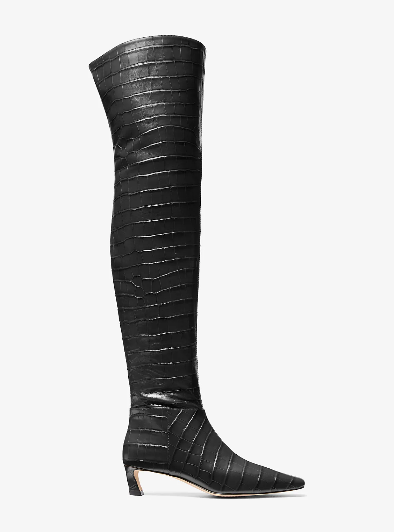 Cosmo Crocodile Embossed Leather Boot