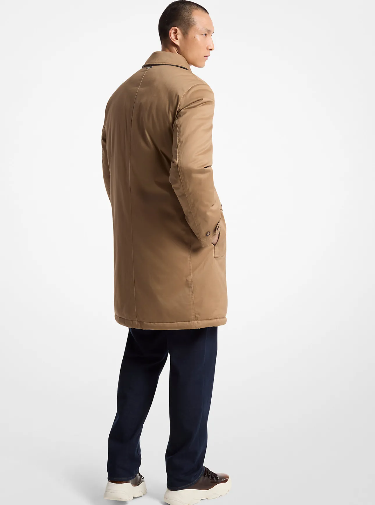 Cotton Blend Balmacaan