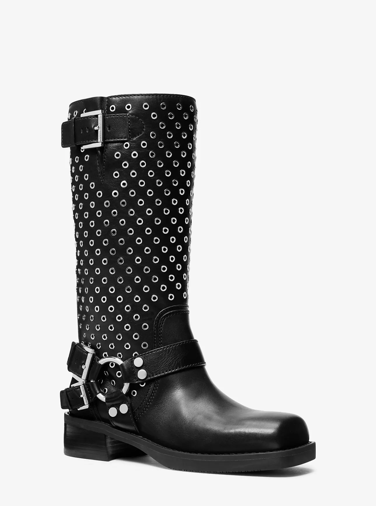 Crosby Grommeted Leather Moto Boot