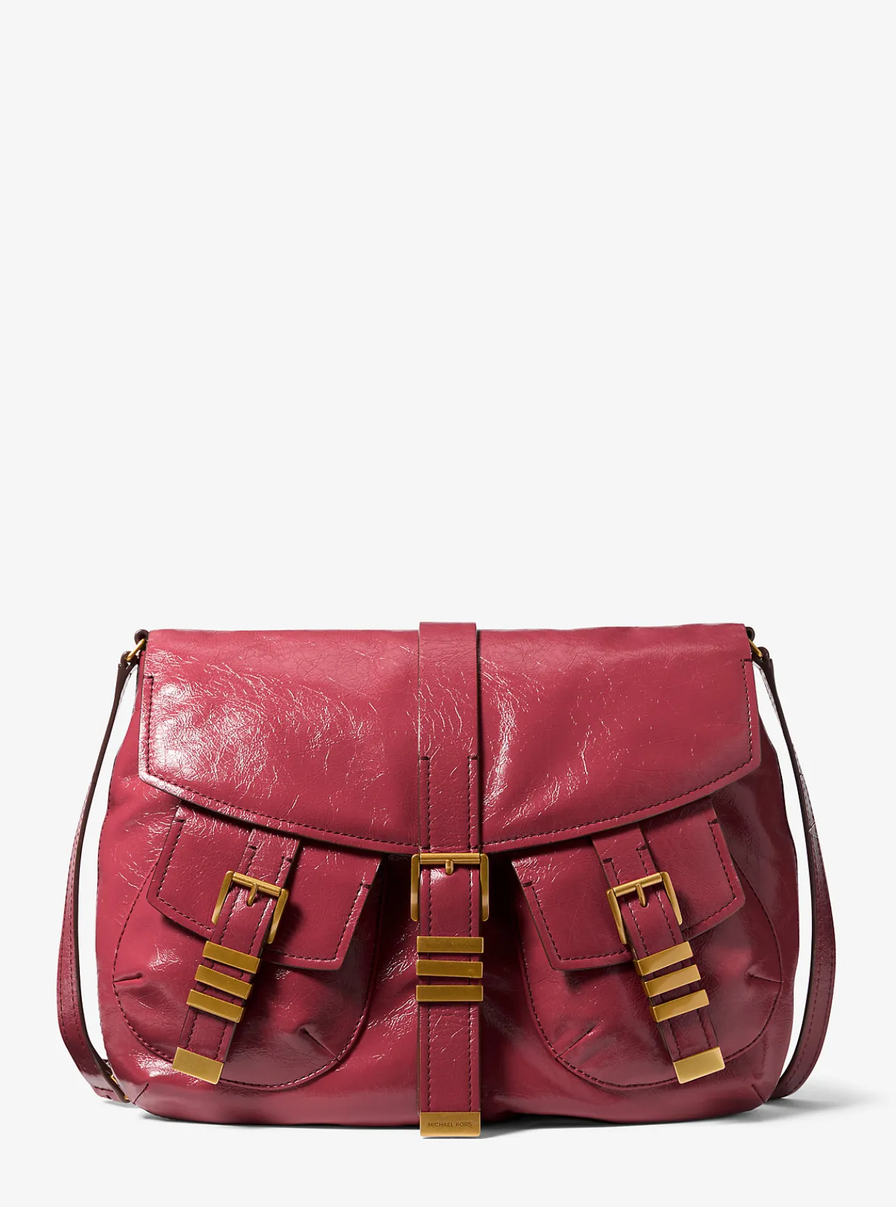 Darrington Large Crackled Leather Shoulder Bag