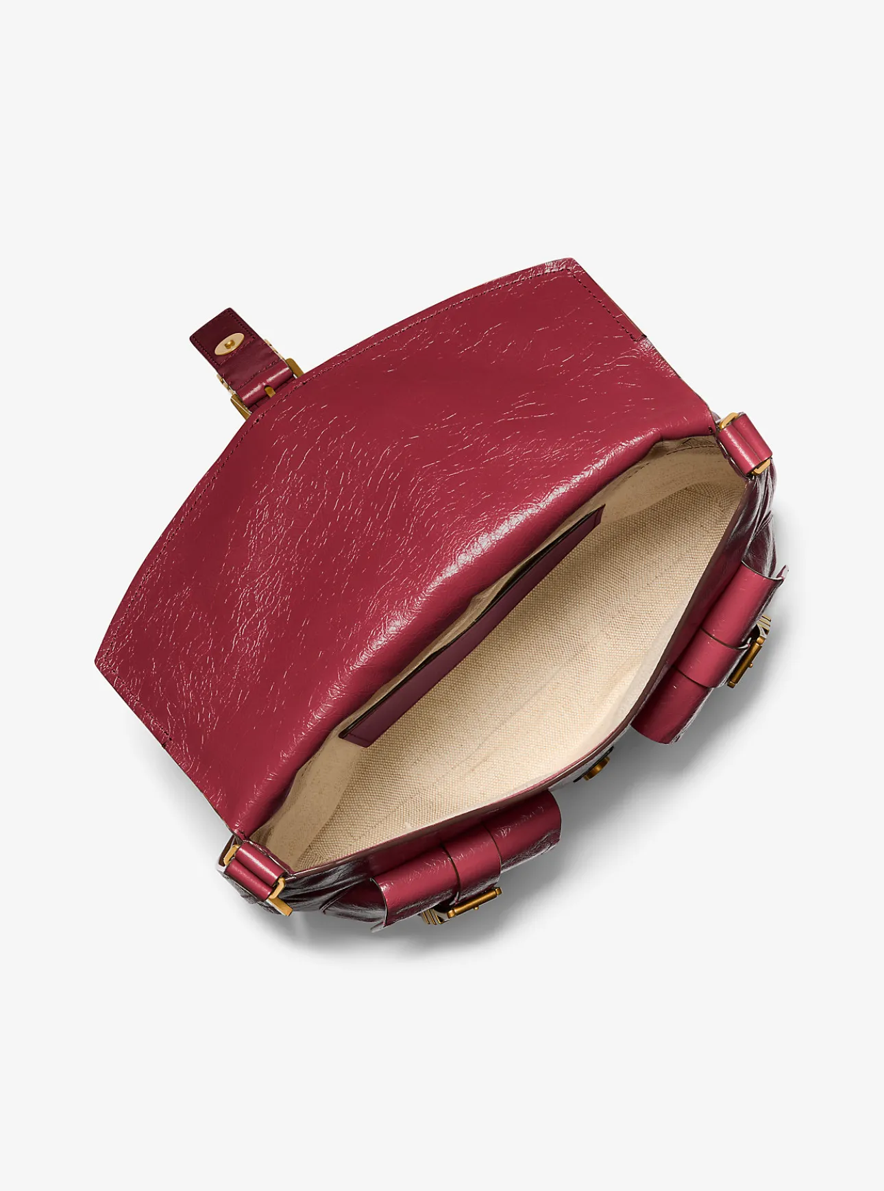 Darrington Large Crackled Leather Shoulder Bag