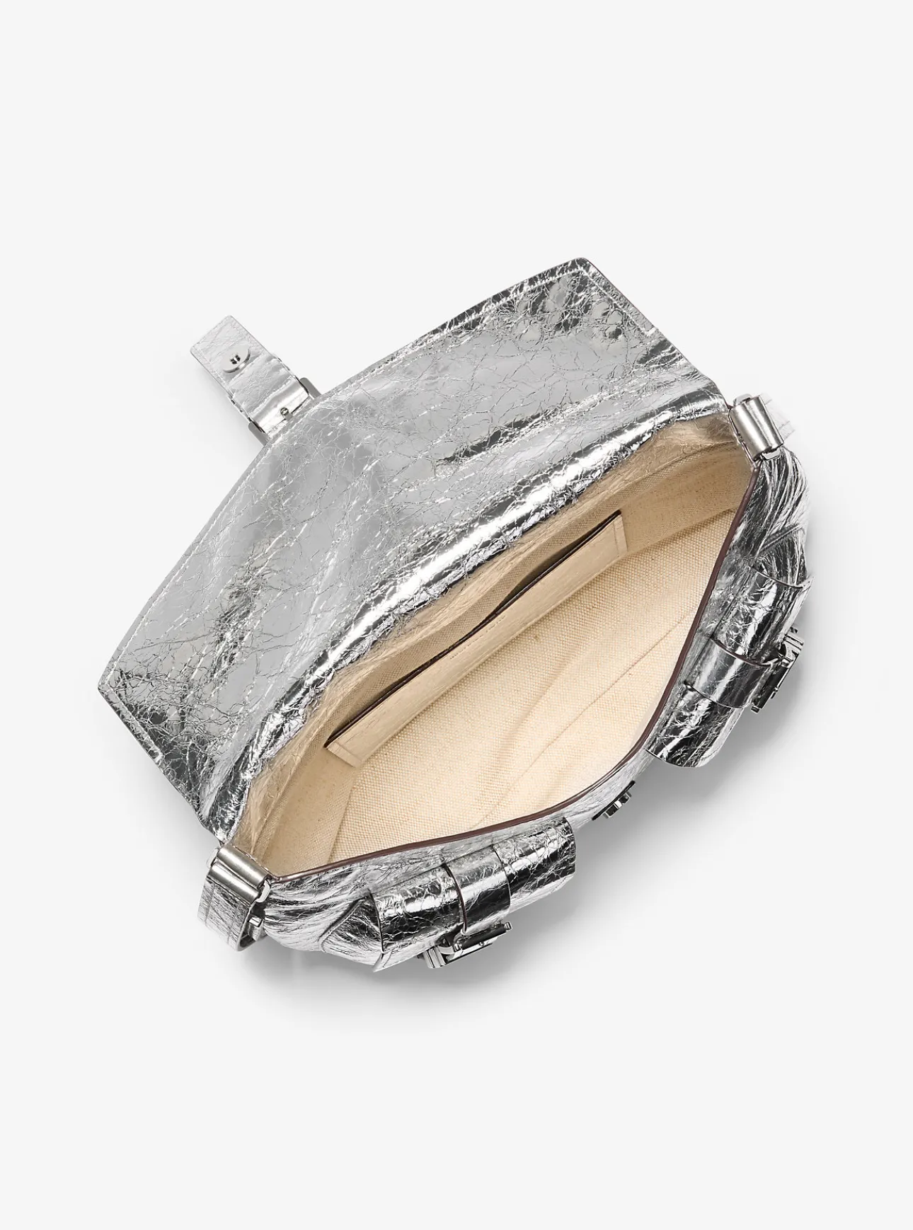 Darrington Large Crackled Leather Shoulder Bag