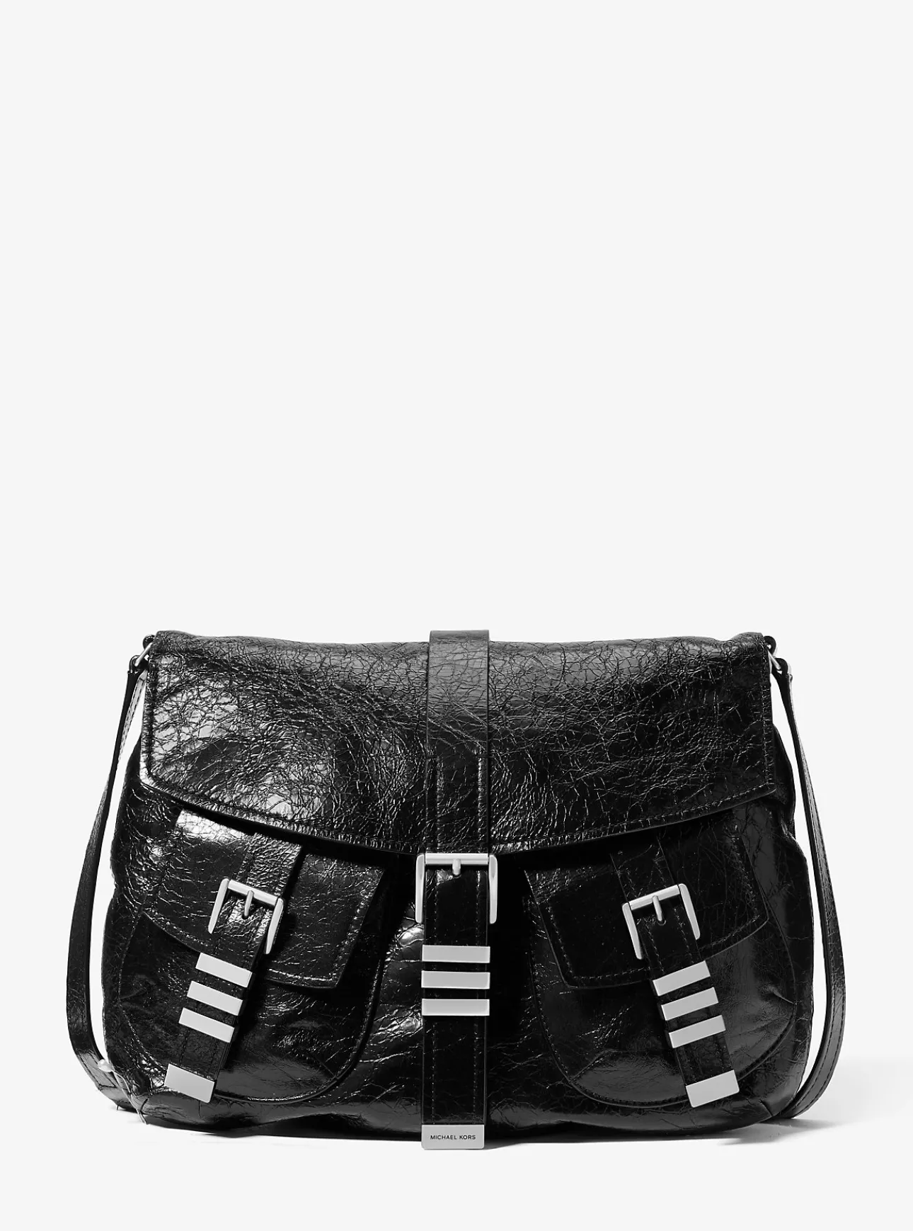 Darrington Large Crackled Leather Shoulder Bag