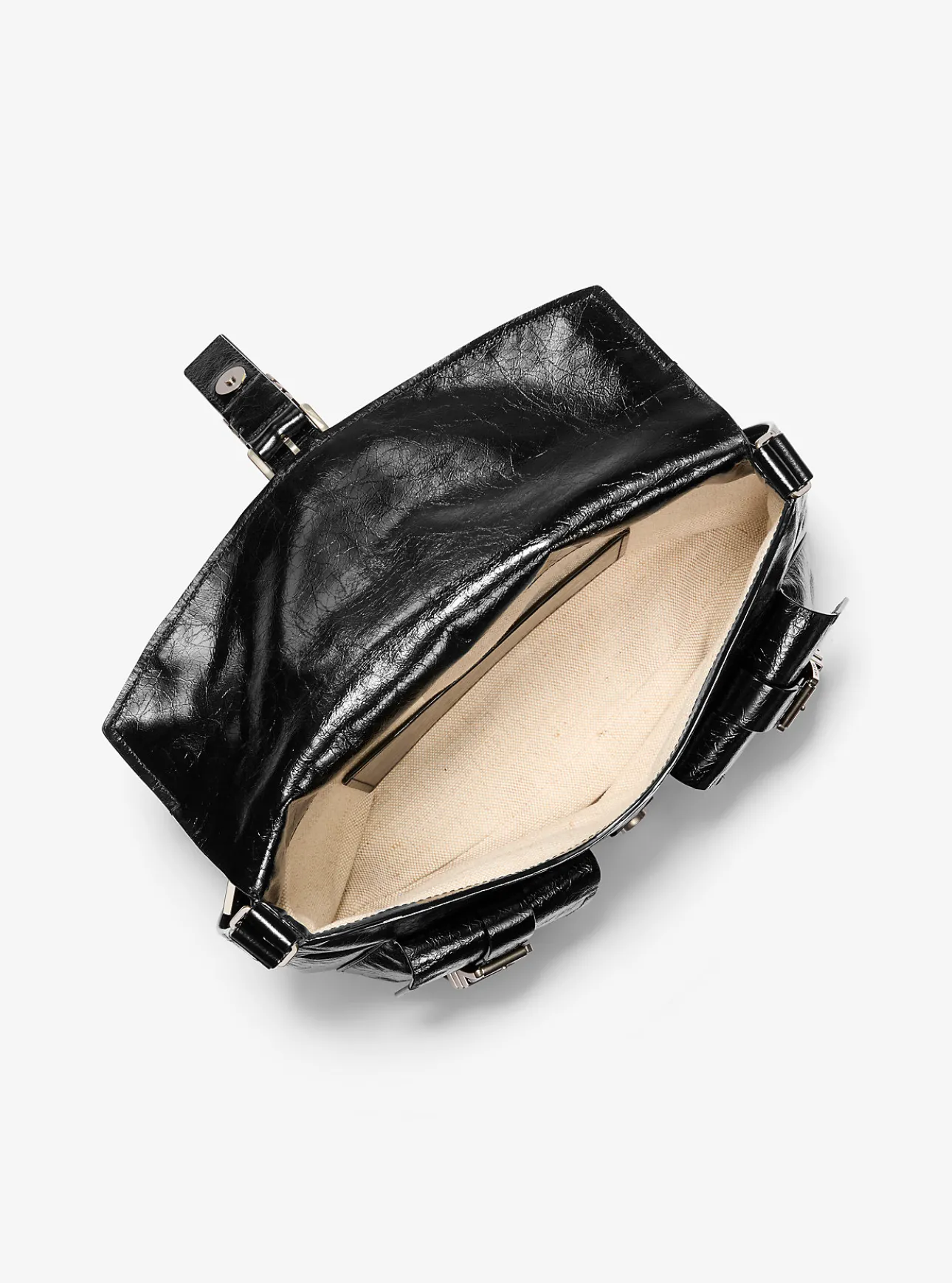 Darrington Large Crackled Leather Shoulder Bag