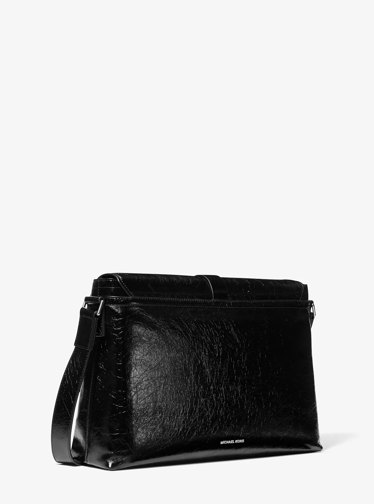 Darrington Large Crackled Leather Messenger Bag