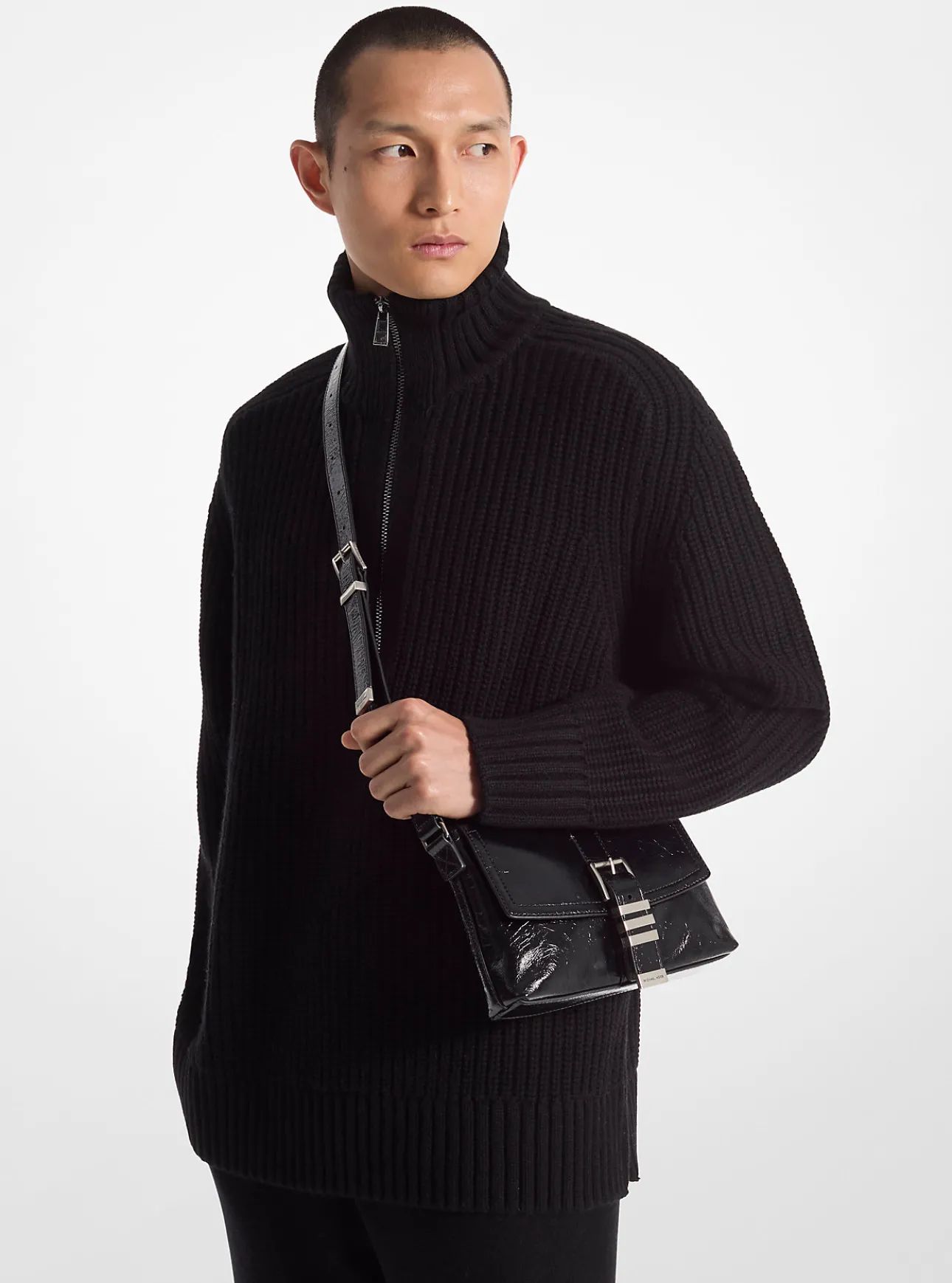 Darrington Mini Crackled Leather Crossbody Bag