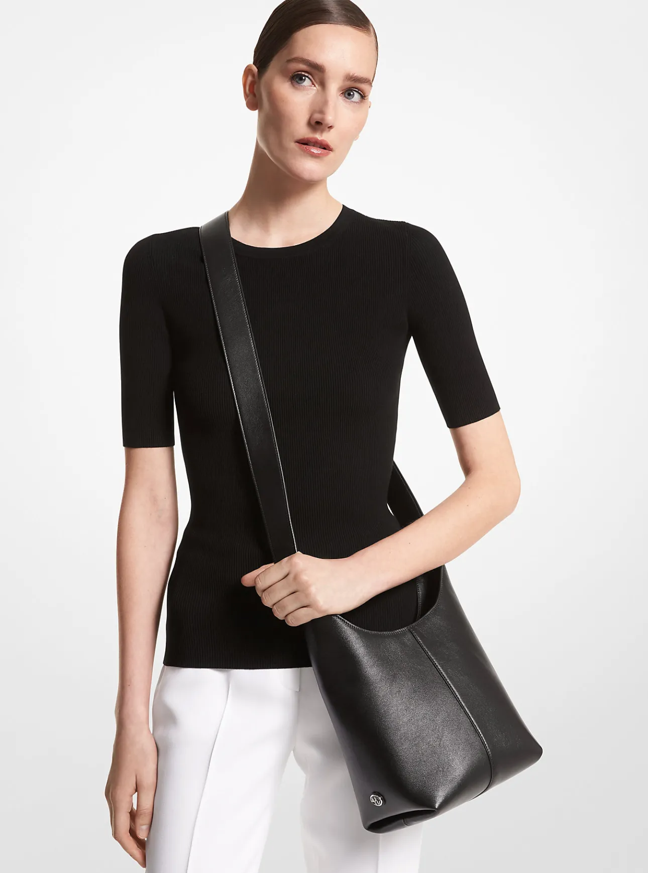 Dede Mini Leather Hobo Bag