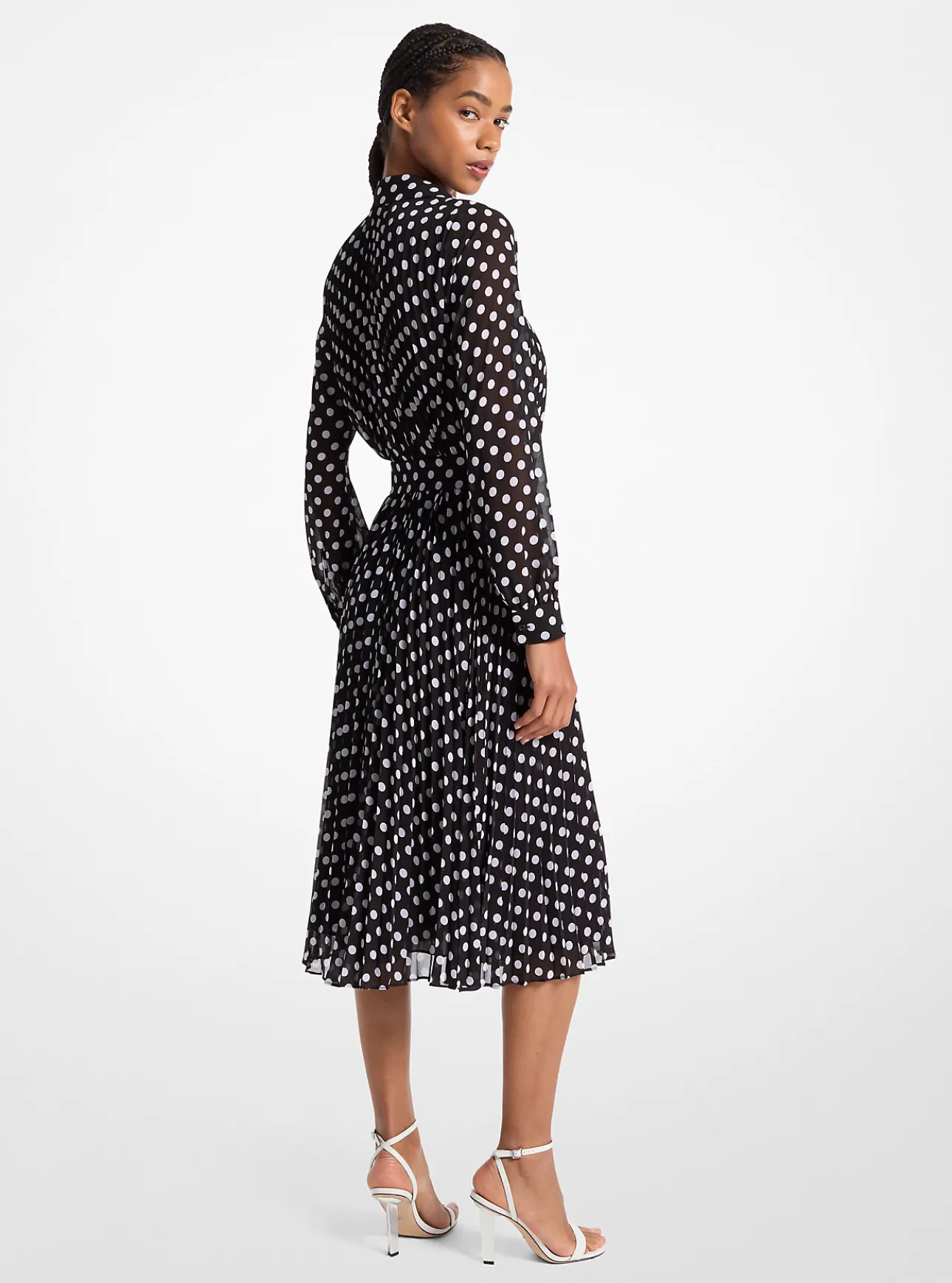 Dot Georgette Shirtdress