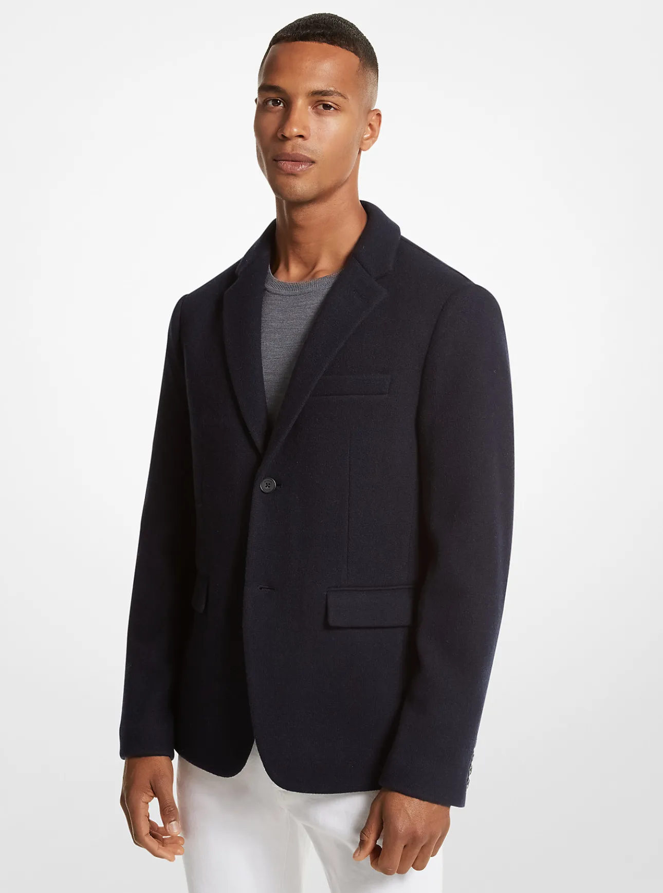 Double Face Wool Blend Blazer
