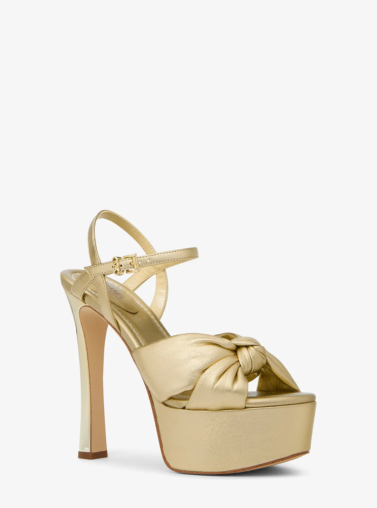 Elena Metallic Leather Platform Sandal