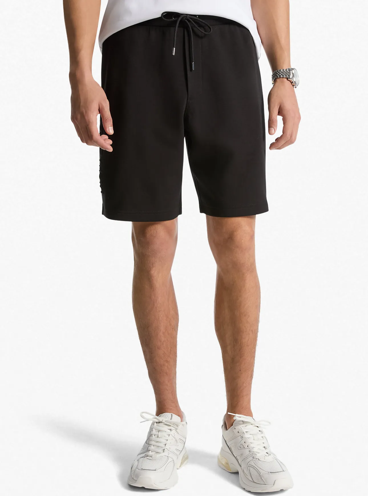 Embossed Logo Cotton Blend Shorts
