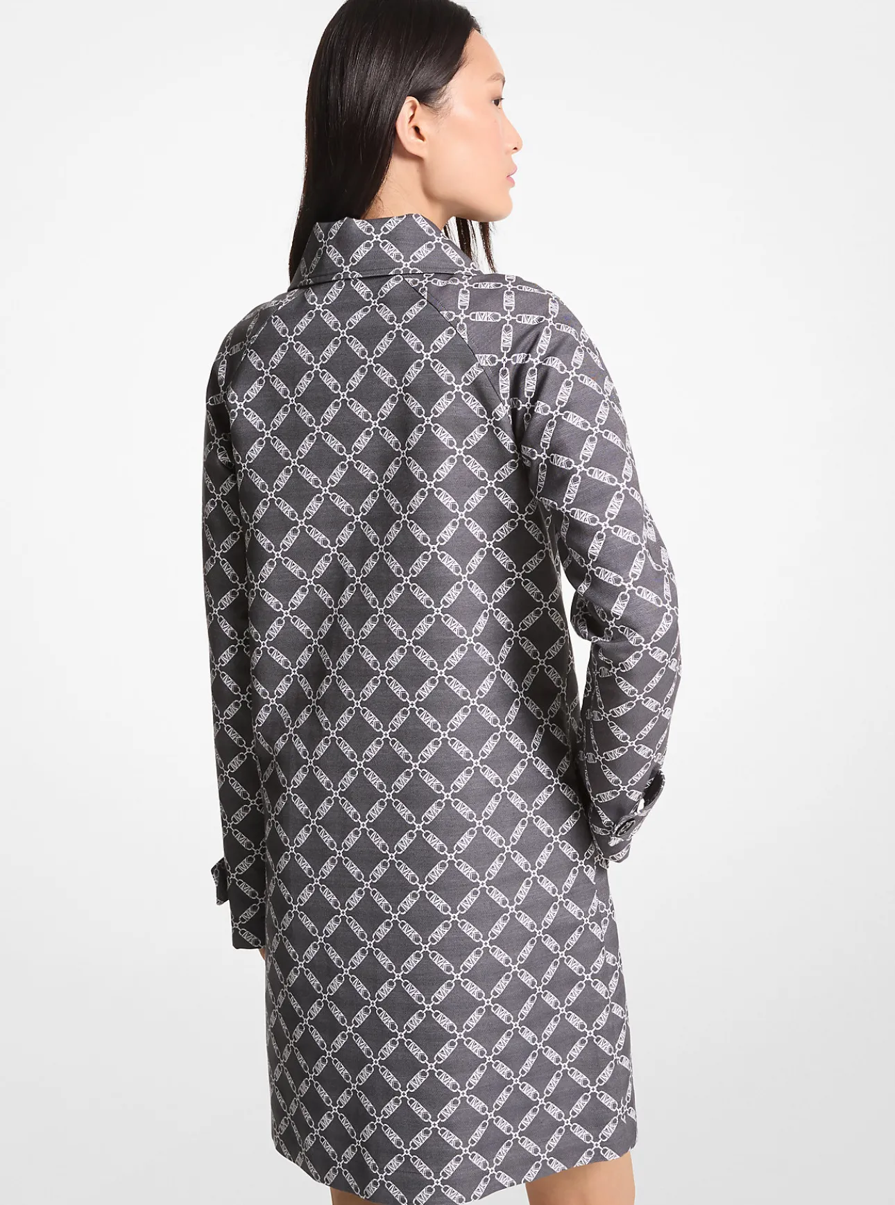 Empire Logo Jacquard Balmacaan Coat