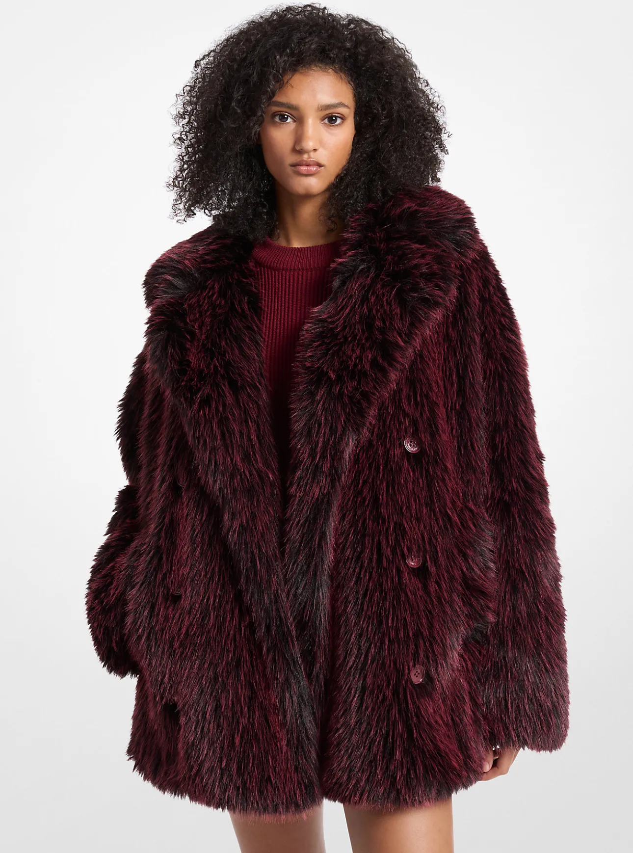 Faux Fur Peacoat