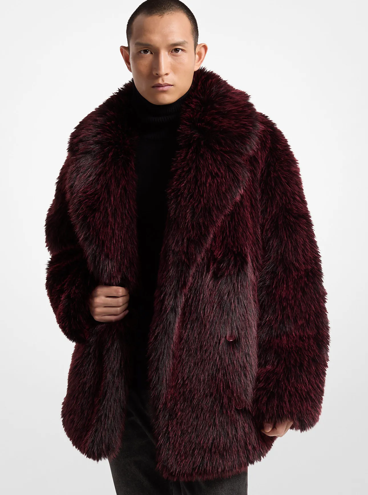 Faux Fur Peacoat