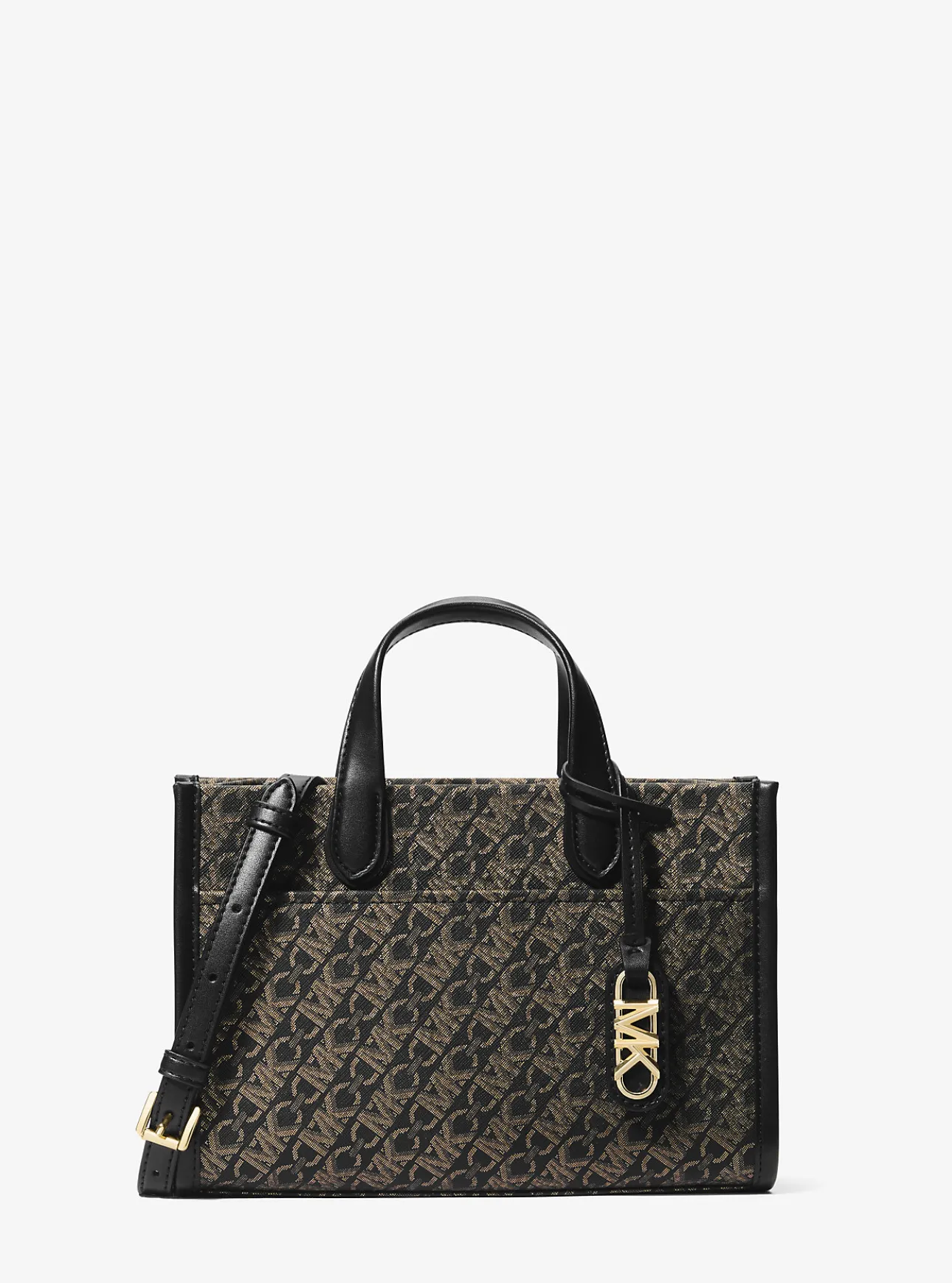 Gigi Small Metallic Empire Monogram Messenger Bag